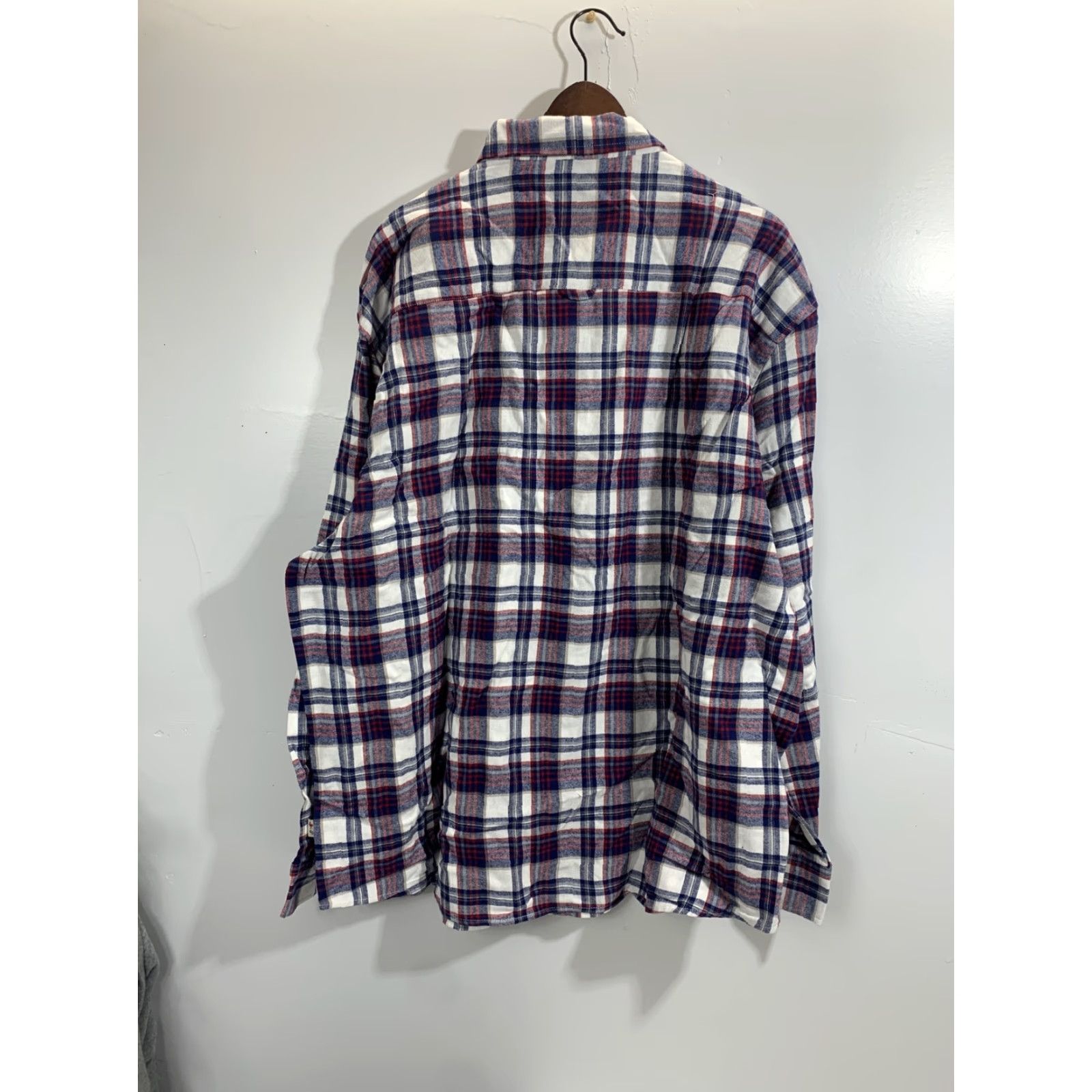 Vintage Eq Equilibrio Shirt Button Front Plaid Red Blue Long Sleeve 3XL Mens Size US XXL / EU 58 / 5 - 2 Thumbnail
