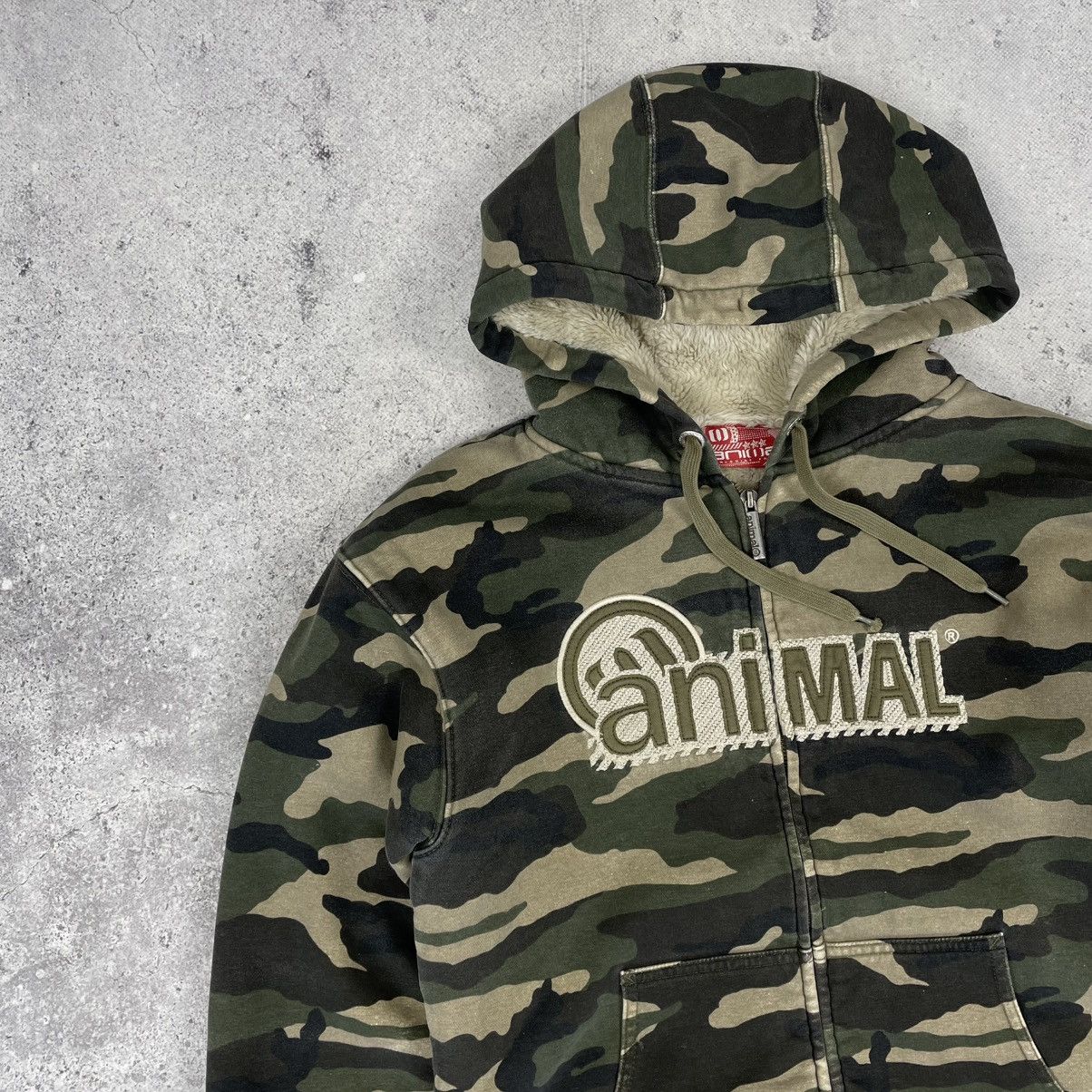 Hook-Ups × Vintage Vintage Animal SK8 Heavyweight Sherpa Camo Zip Hoodie Size US S / EU 44-46 / 1 - 4 Thumbnail