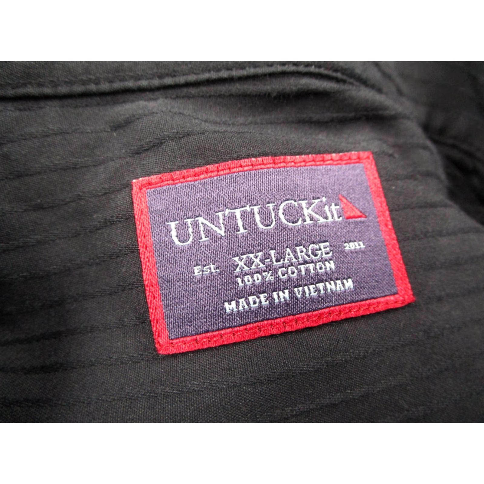 UNTUCKit UNTUCKit Mens Shirt 2XL Black Striped Button Up Long Sleeve Work Casual Size US XXL / EU 58 / 5 - 3 Thumbnail