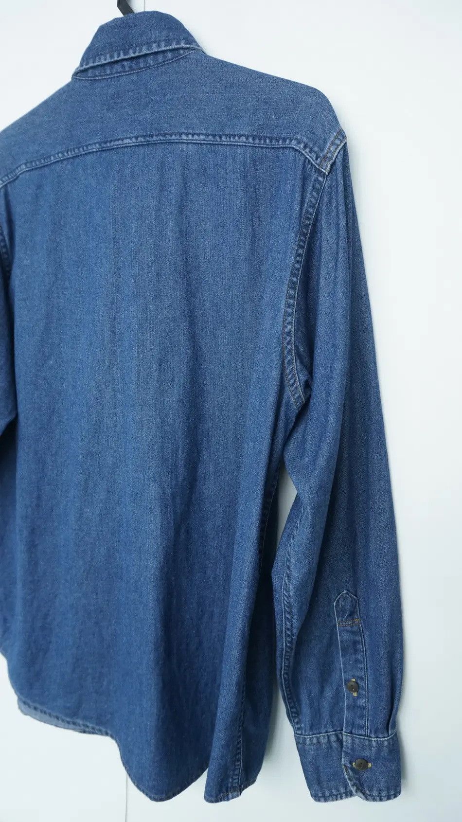 Edwin 🔥Vintage EDWIN 503 Orange Tab Long Sleeve Denim Shirt Size US L / EU 52-54 / 3 - 6 Thumbnail