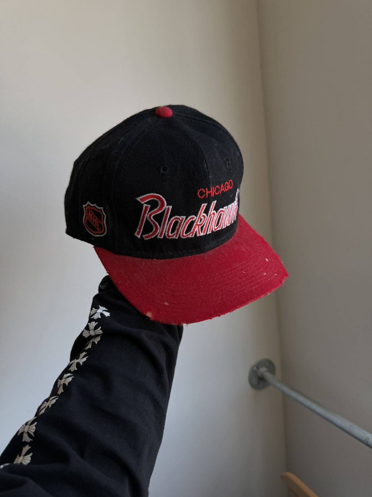 Sports Specialties 90s Soorts Specialties Chicago Blackhawks Script Wool Size 32 - 3 Thumbnail