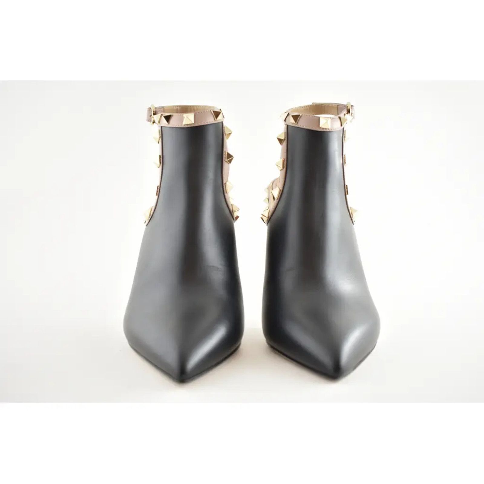 Valentino Rockstud Leather Stud Ankle Strap Heel Bootie Boot Pump 37 Size US 7 / IT 37 - 5 Thumbnail