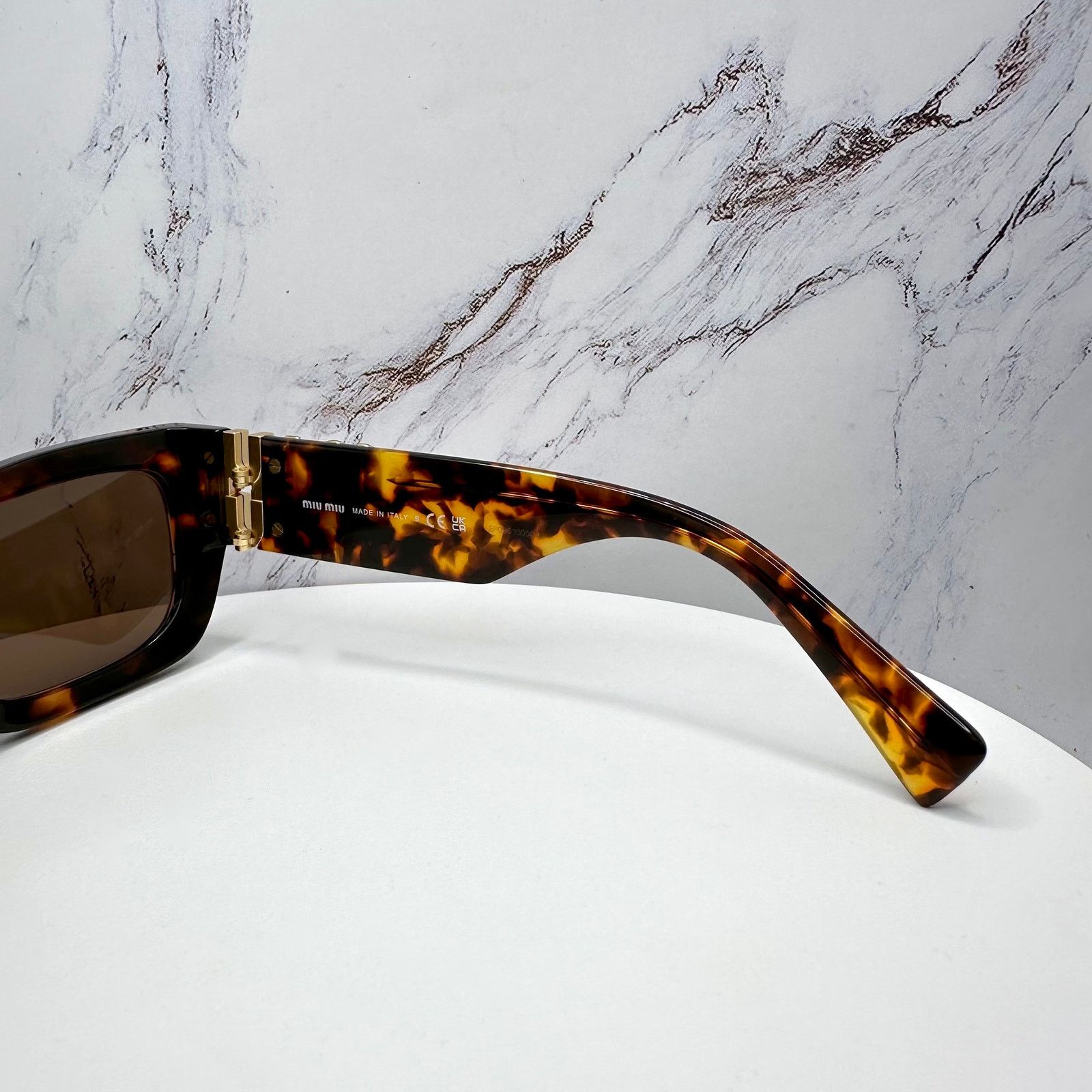 Miu Miu New MIU MIU Sunglasses Runway Glimpse Authentic Brown Square Size ONE SIZE - 11 Thumbnail