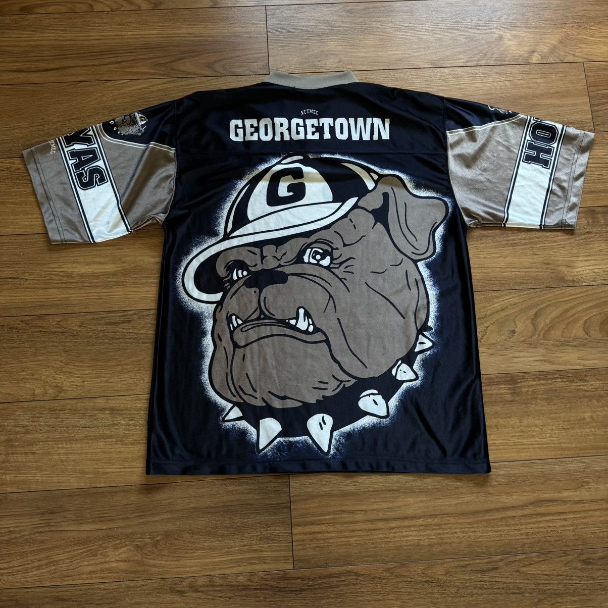Nutmeg Vintage 90s Georgetown Hoyas nutmeg jersey Size US L / EU 52-54 / 3 - 2 Thumbnail