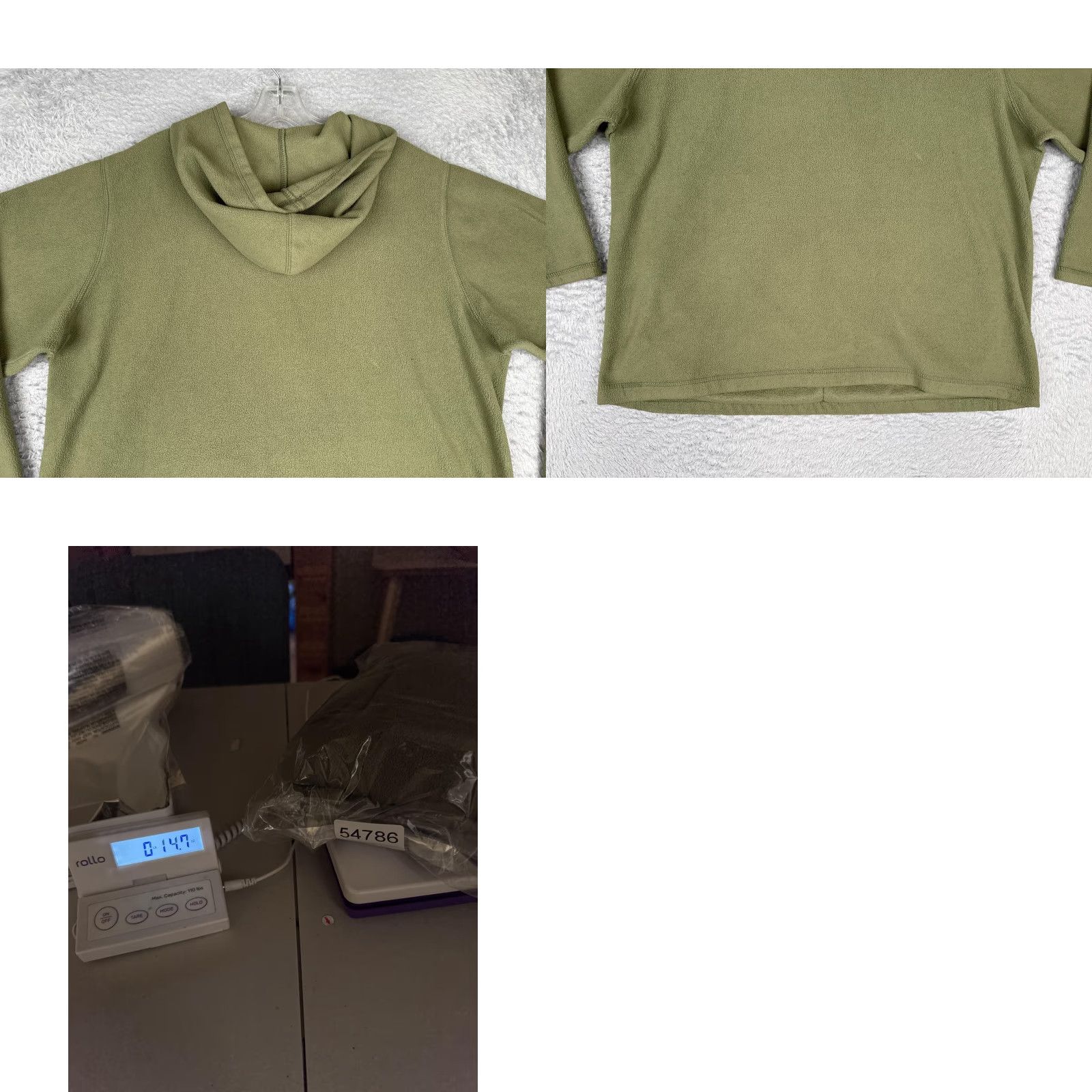 Vintage Woolrich Hoodie Womens Large Green Fleece 1/4 Zip Hooded Pullover Sweatshirt Size L / US 10 / IT 46 - 9 Thumbnail