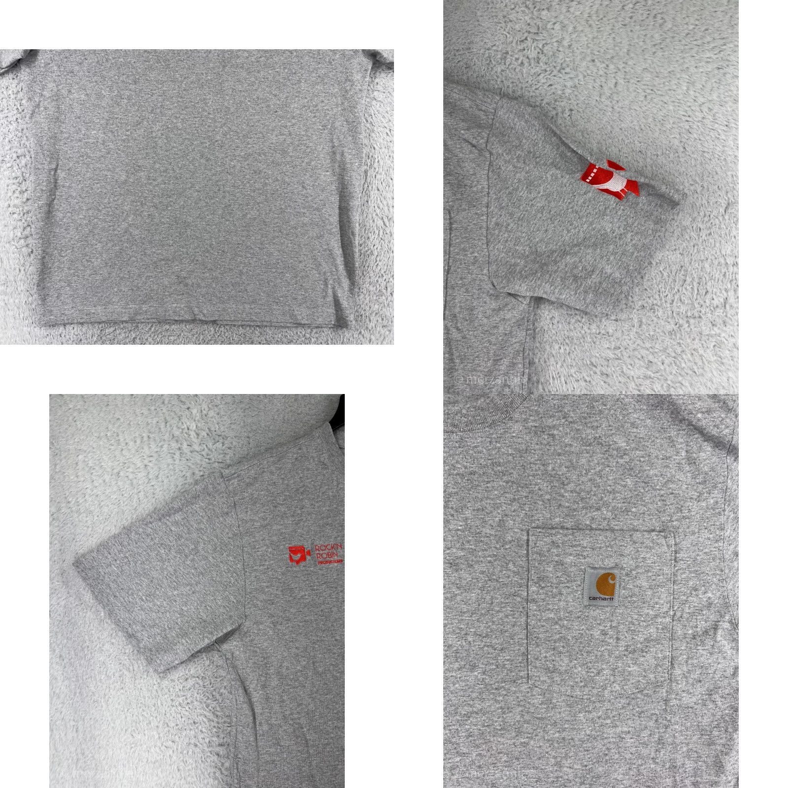 Carhartt Carhartt Shirt Men Medium Gray Cotton Blend Pocket Workwear Crew Neck Short Sleeve T-Shirt Size US M / EU 48-50 / 2 - 8 Thumbnail