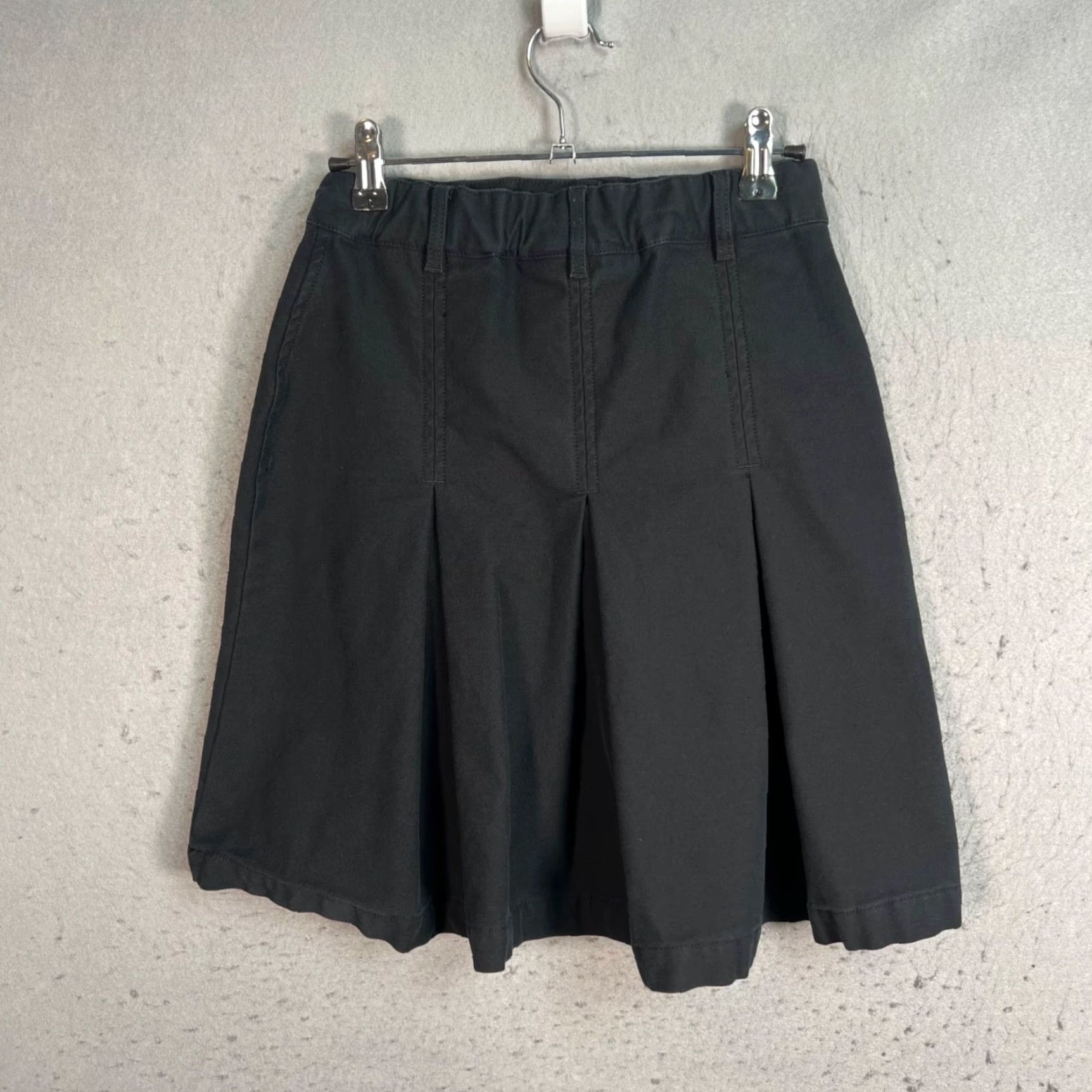 Vintage WILFRED FREE Skirt Womens 2 Black Pleated Short Cotton Lyocell Mini Dresswear S2 Black Womens Size 26" / US 2 / IT 38 - 2 Thumbnail