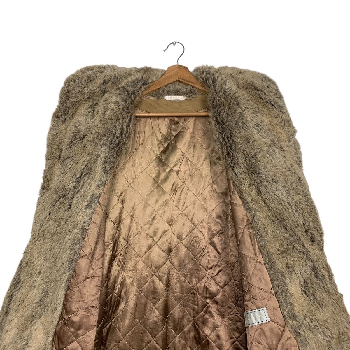 Laura Ashley LAURA ASHLEY Faux Fur Lining Belted Cotton Coat #2671-C120 Size S / US 4 / IT 40 - 13 Thumbnail