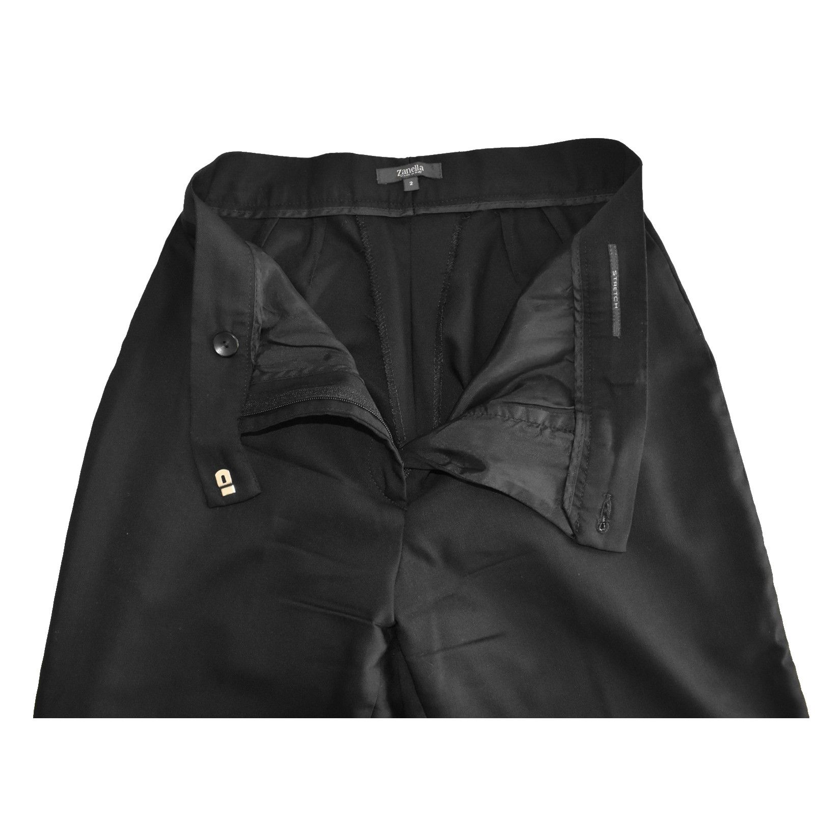 Zanella ZANELLA Black Stretchy Classic Trouser Dress Pants Size 2 Size 26" / US 2 / IT 38 - 4 Thumbnail