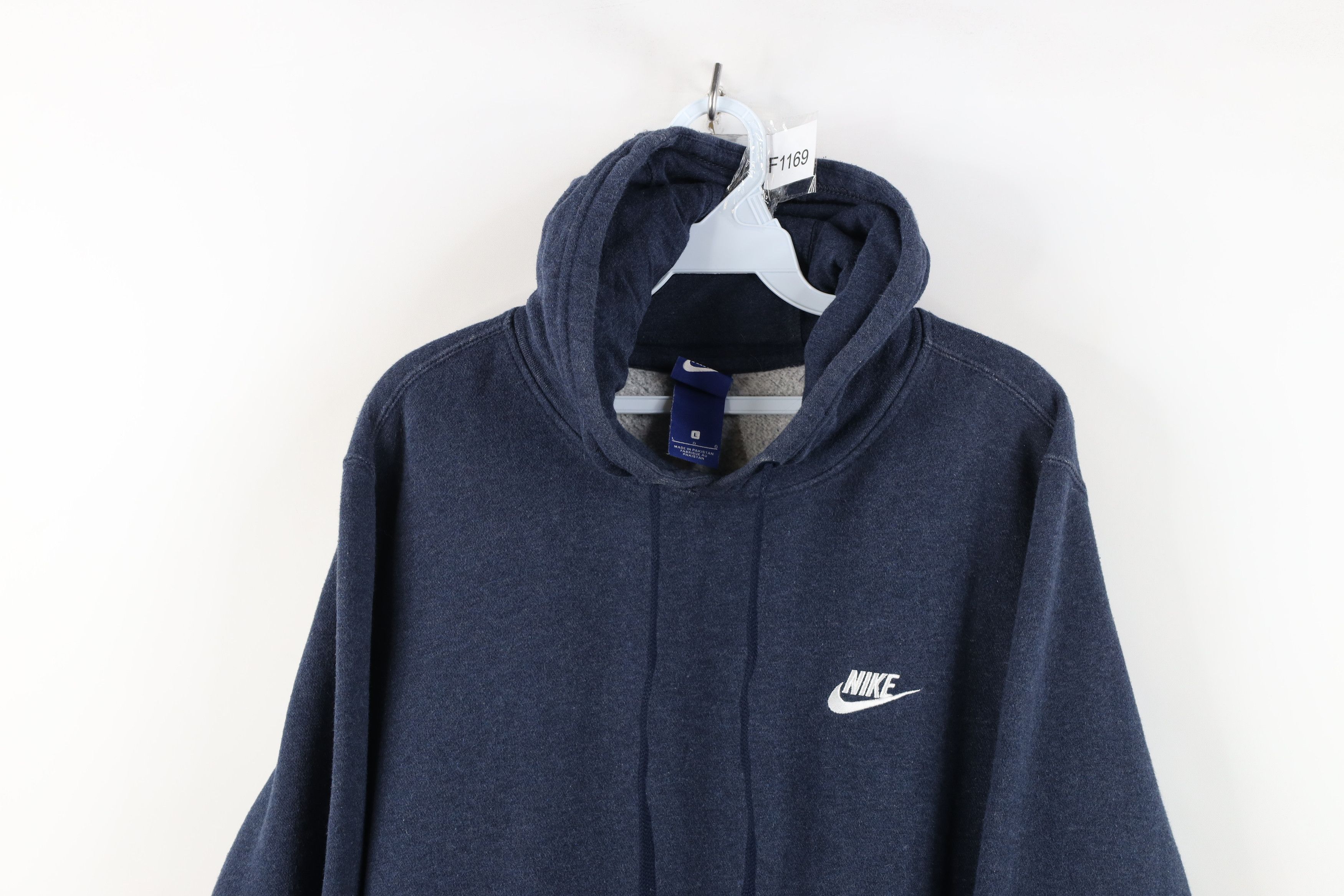 Nike Vintage Nike Travis Scott Mini Swoosh Hoodie Sweatshirt Blue Size US L / EU 52-54 / 3 - 2 Thumbnail