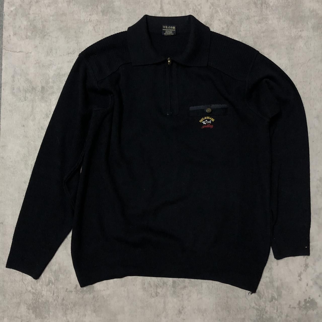 Paul & Shark Black Polo Ralph Lauren vintage quarter zip jumper Size US XL / EU 56 / 4 - 1 Thumbnail