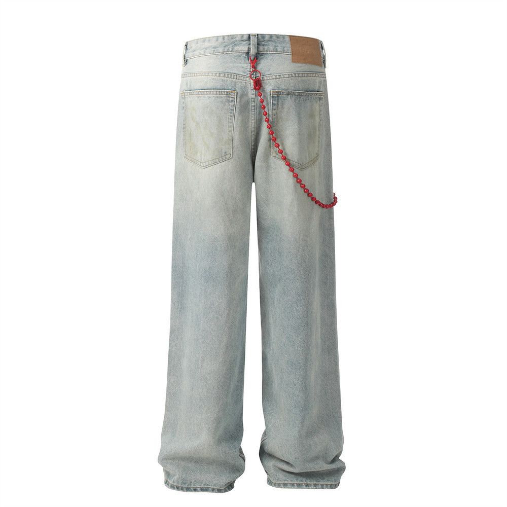 Japanese Brand × Jean American street side chain ink splash distressed jeans Size US 32 / EU 48 - 3 Thumbnail