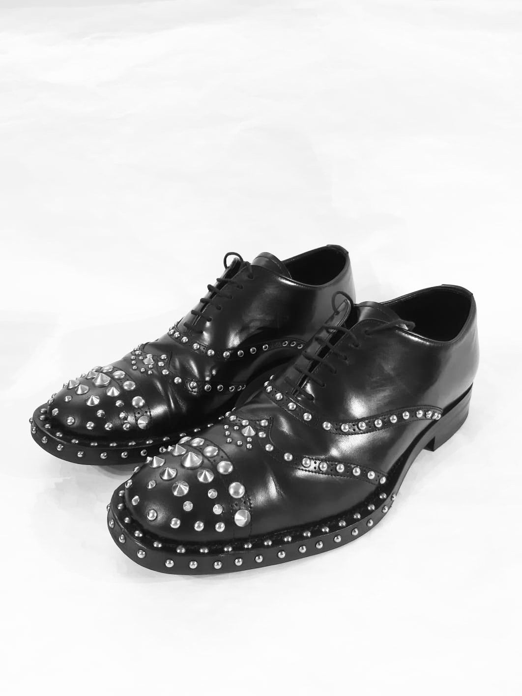 Prada FW 2009 Runway Studded Leather Derby Shoes Size US 8 / EU 41 - 1 Thumbnail