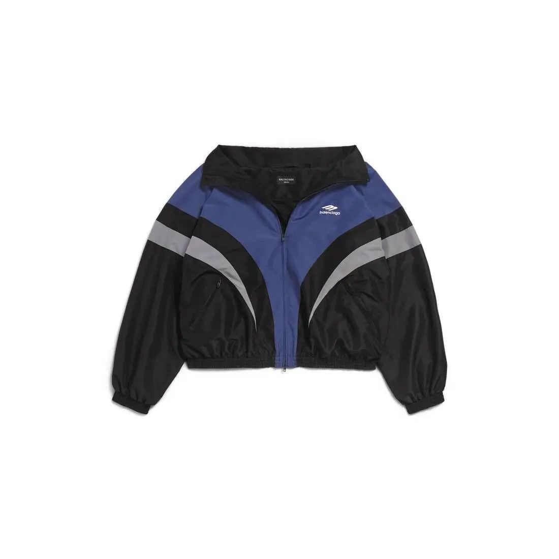 Balenciaga o1mt1gz0325 3B Sports Icon Off Shoulder Tracksuit Jacket Size US S / EU 44-46 / 1 - 1 Thumbnail