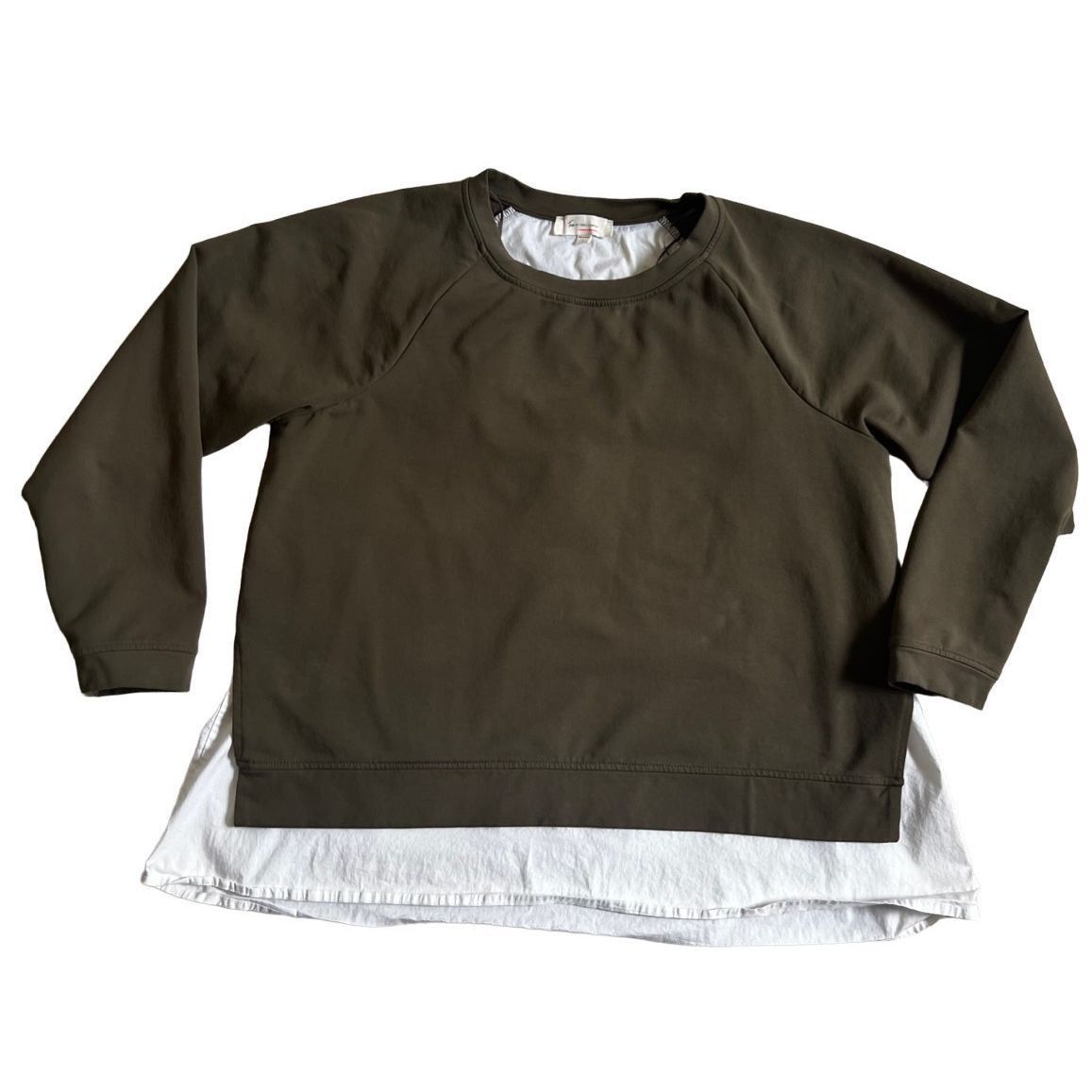 Vince Camuto Two by Vince Camuto Sweatshirt with White Faux Shirt Lining Size L / US 10 / IT 46 - 1 Thumbnail