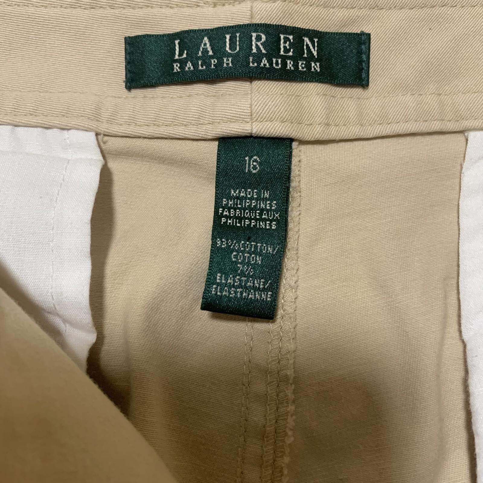 Lauren Ralph Lauren Lauren Ralph Lauren Women's Size 16 Beige Khaki Chino Pants Size 38" / US 16 / IT 52 - 3 Thumbnail