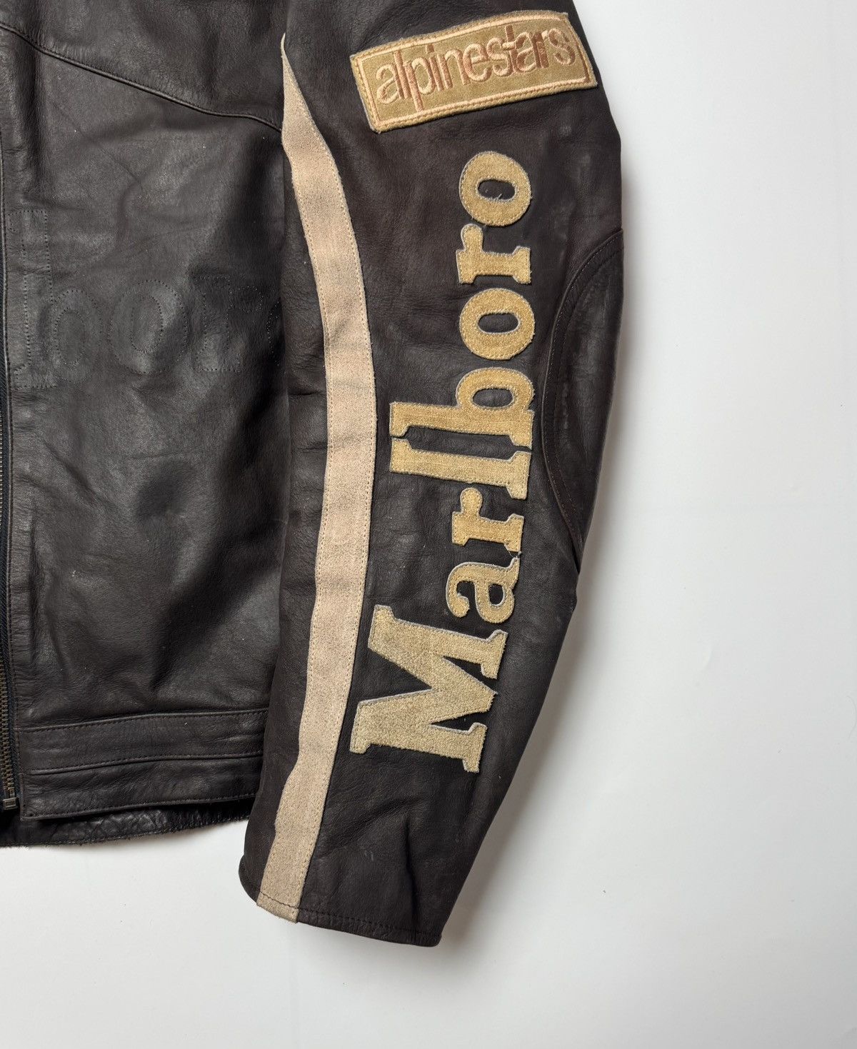 Vintage Vintage Marlboro Leather Racing Jacket Size US L / EU 52-54 / 3 - 8 Thumbnail