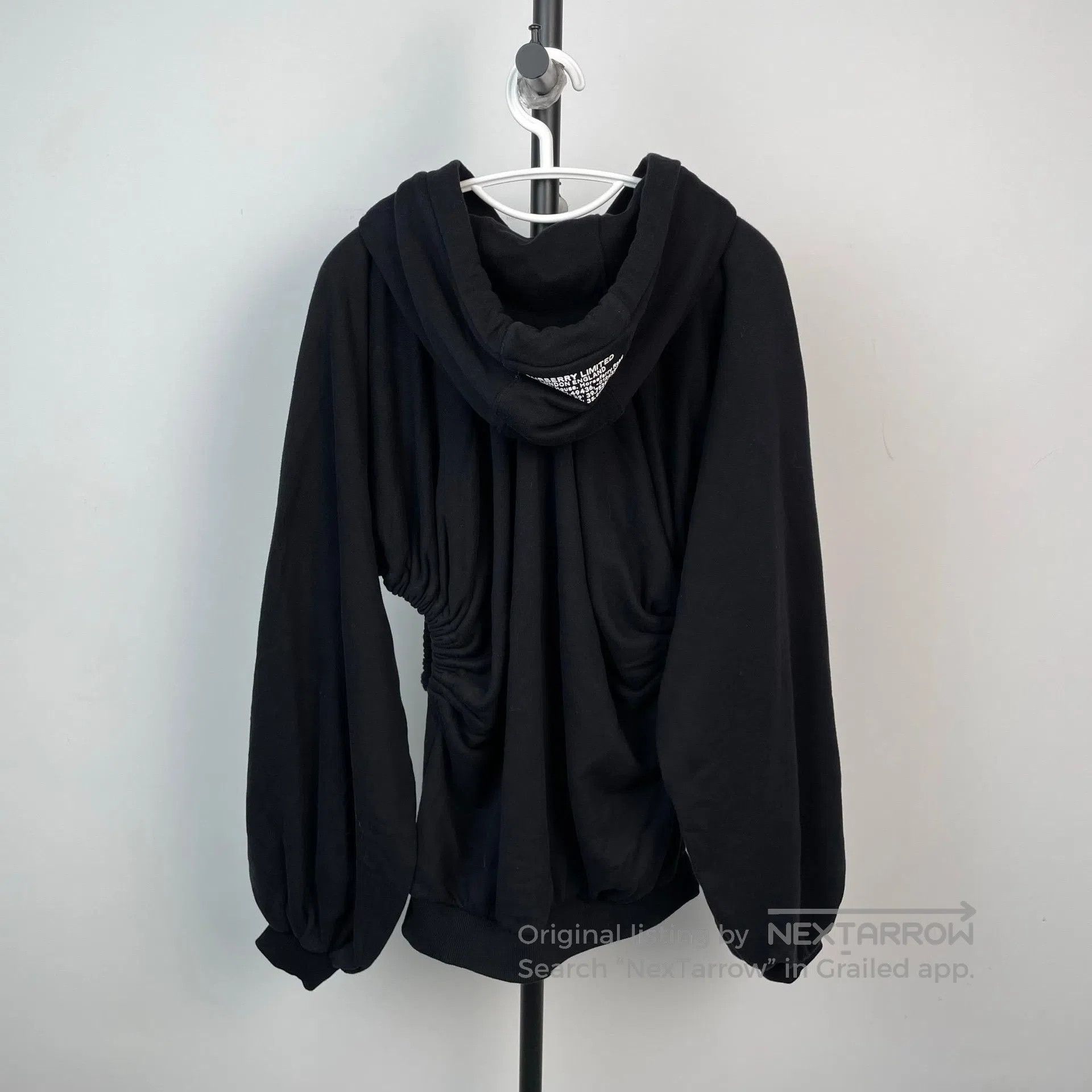 Burberry Burberry Black Irregular Drawstring Hoodie| Size US L / EU 52-54 / 3 - 2 Thumbnail