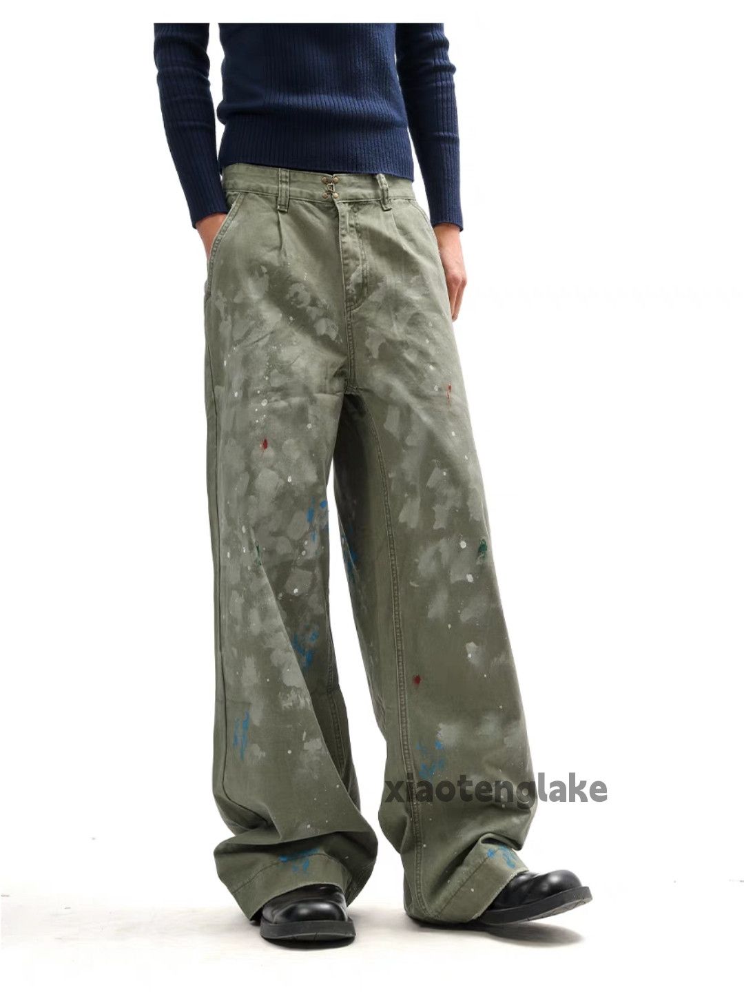 Designer × Japanese Brand × Vintage washed faded loose outdoor work carpenter paint pants Size US 26 / EU 42 - 5 Thumbnail