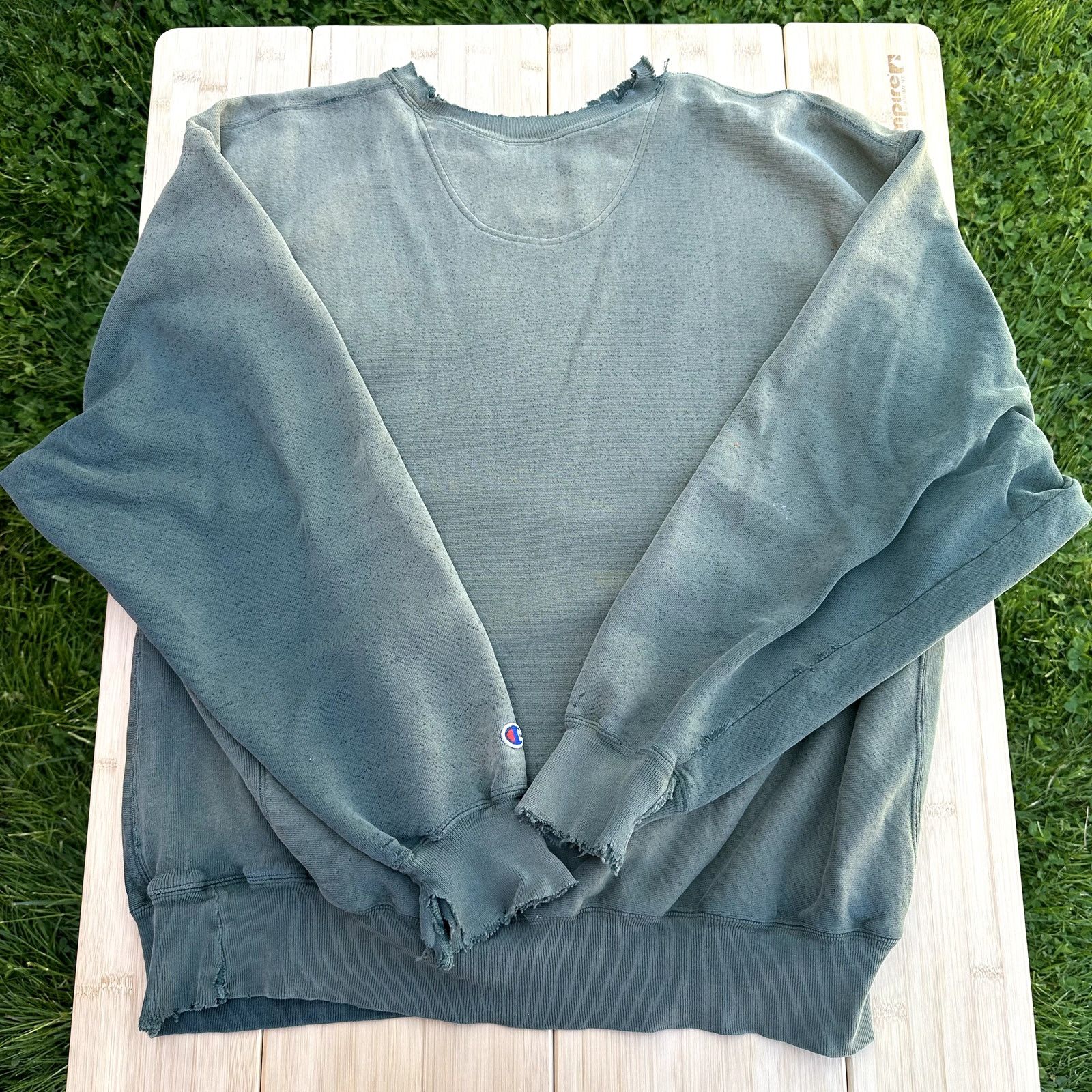 Champion × Japanese Brand Vintage Champion Reverse Weave Sweatshirt Distressed XL Size US XL / EU 56 / 4 - 7 Thumbnail