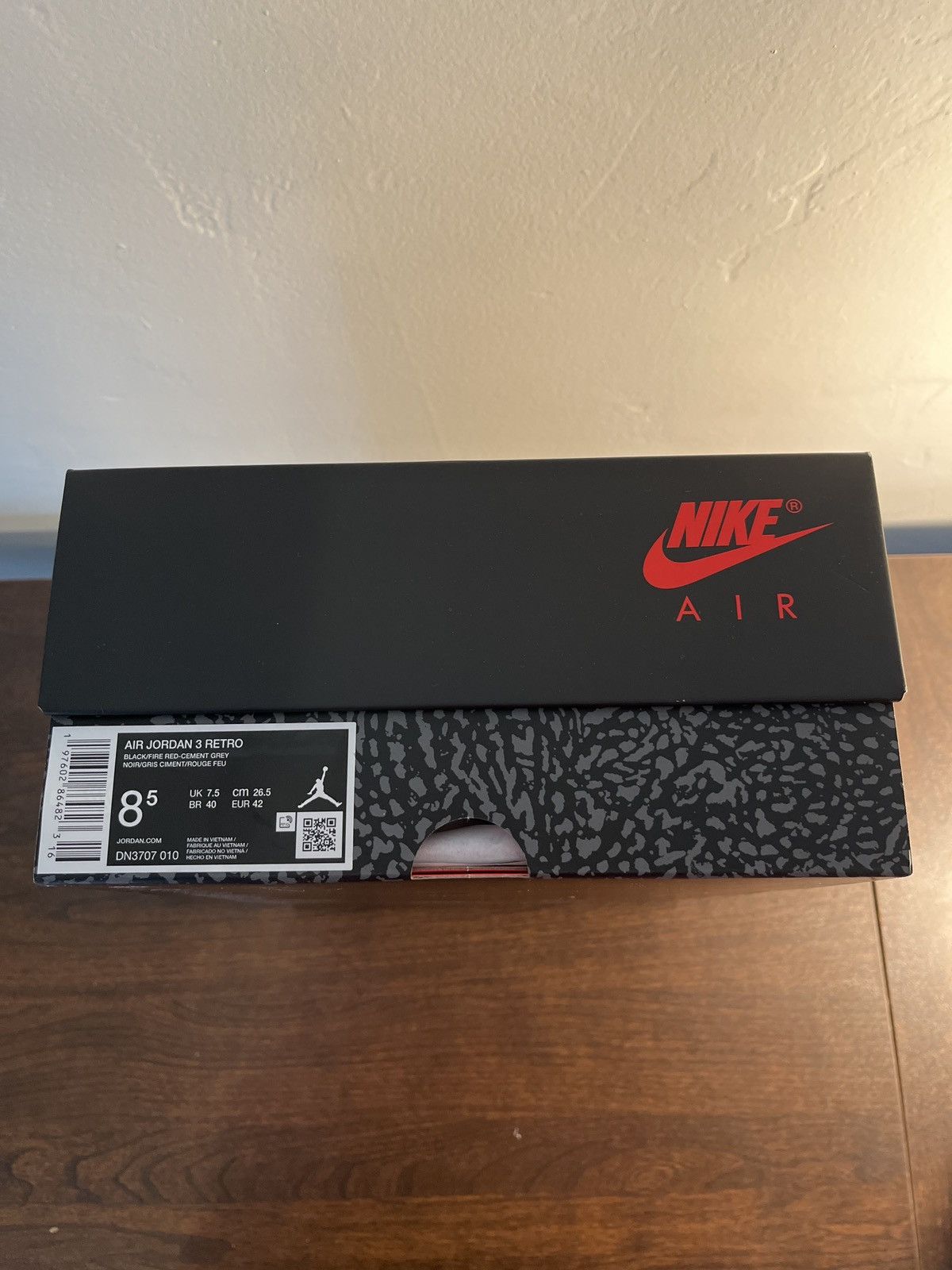 Jordan Brand × Nike Jordan 3 Black Cement 2024 Size US 8.5 / EU 41-42 - 8 Thumbnail