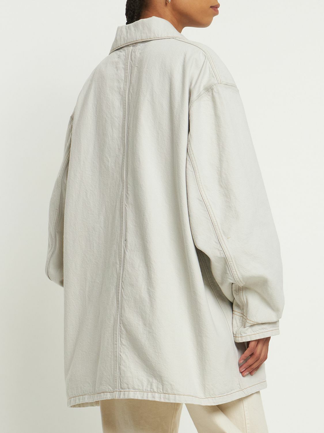 Maison Margiela o1y0625 Solid Color Shirt in Light Gray Size XL / US 12-14 / IT 48-50 - 4 Thumbnail