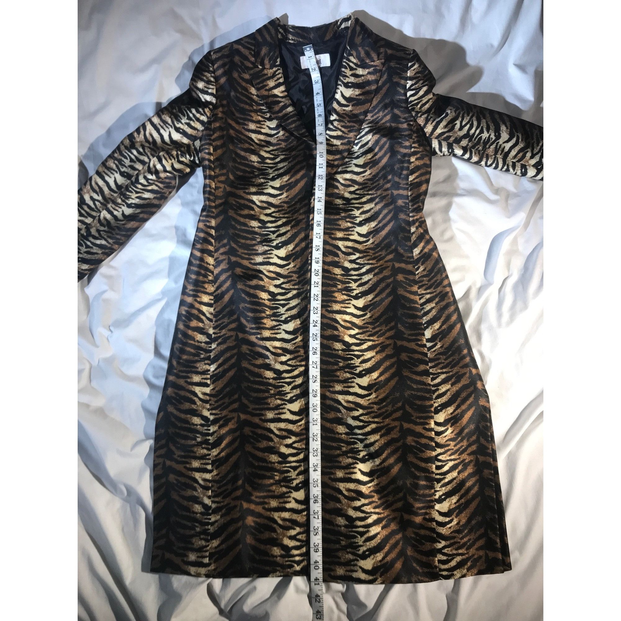 Other Le Suit Women's Animal Print Long Buttonless Blazer Duster Size M / US 6-8 / IT 42-44 - 4 Thumbnail