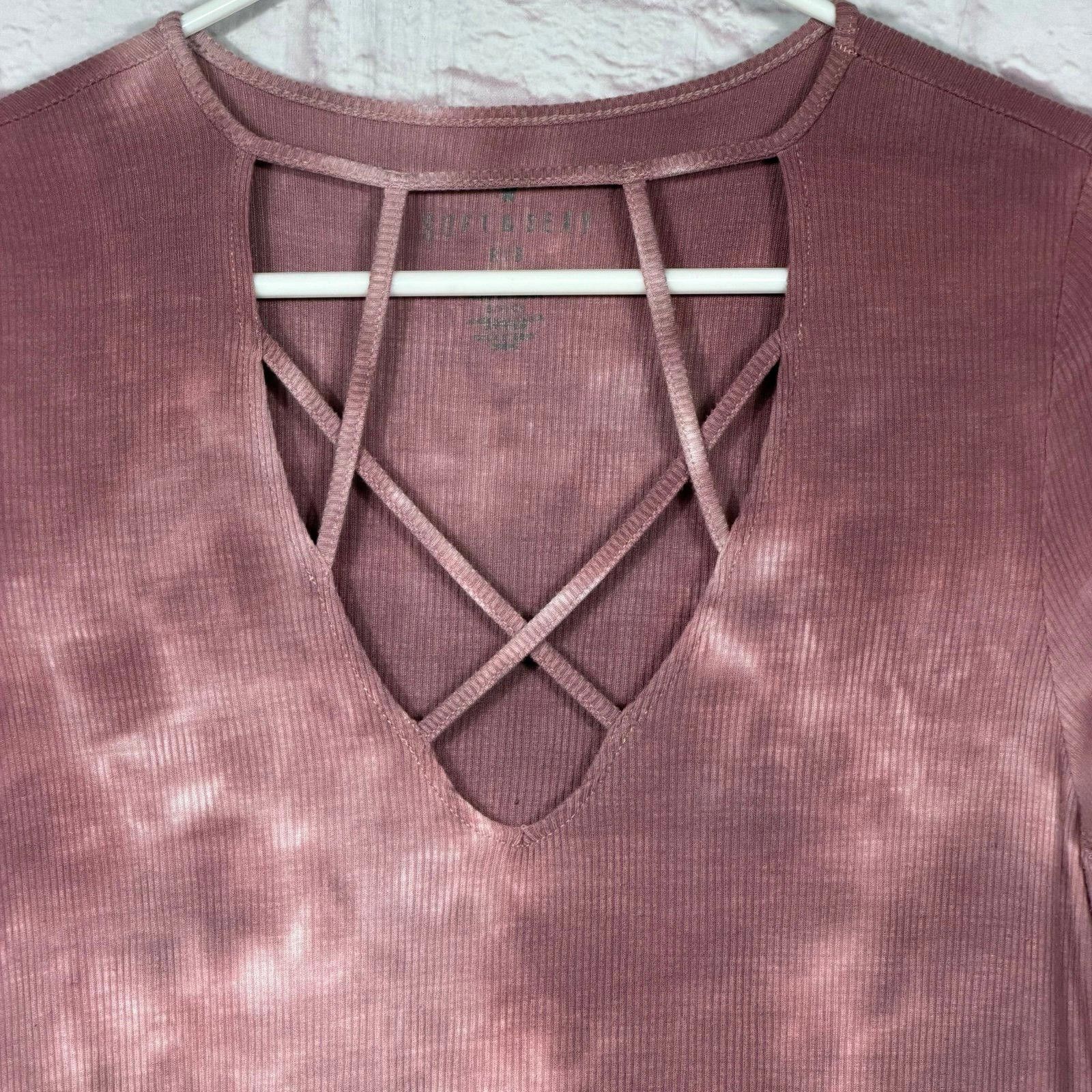 American Eagle Outfitters American Eagle Soft & Sexy Rib Tie-Dye T-Shirt Small Size S / US 4 / IT 40 - 2 Thumbnail