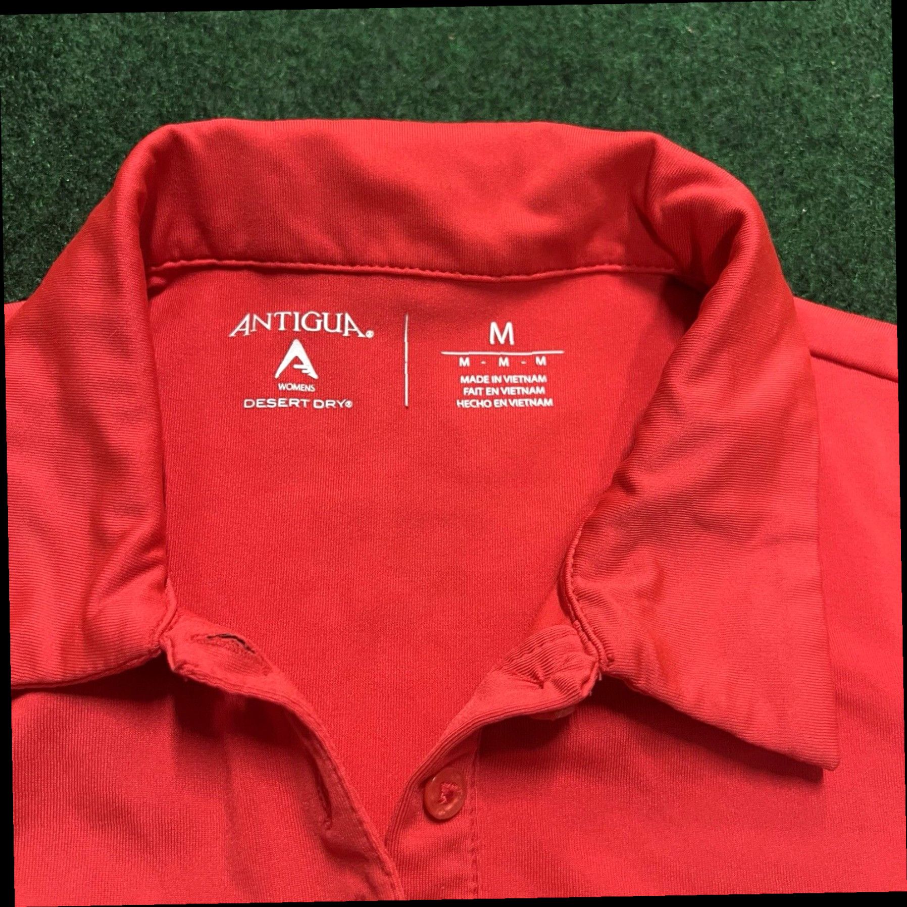 Vintage Antigua Desert Dry Womens Red Medium Sleeveless Collared Golf Top Blouse Size M / US 6-8 / IT 42-44 - 4 Thumbnail