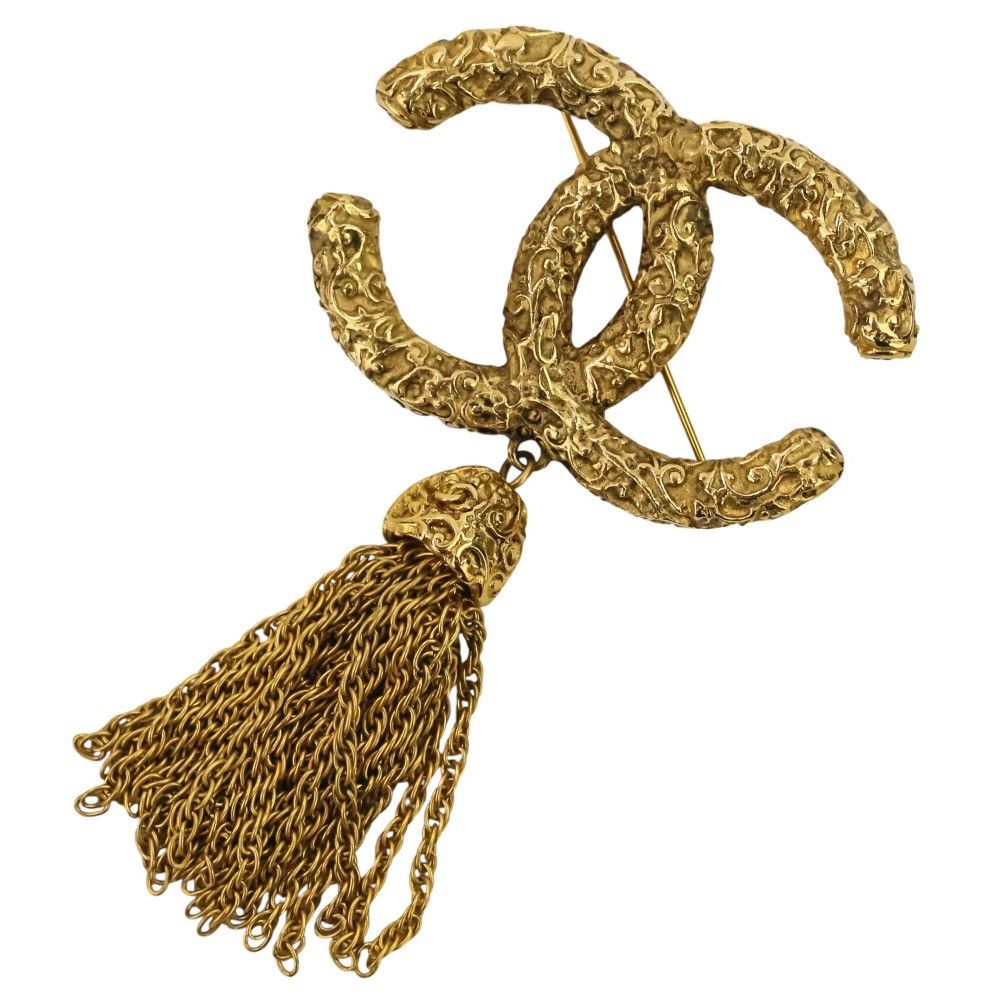 Chanel Chanel Chanel Coco Mark Tassel Brooch Metal Brooch DUTY FREE for USA Size ONE SIZE - 1 Thumbnail