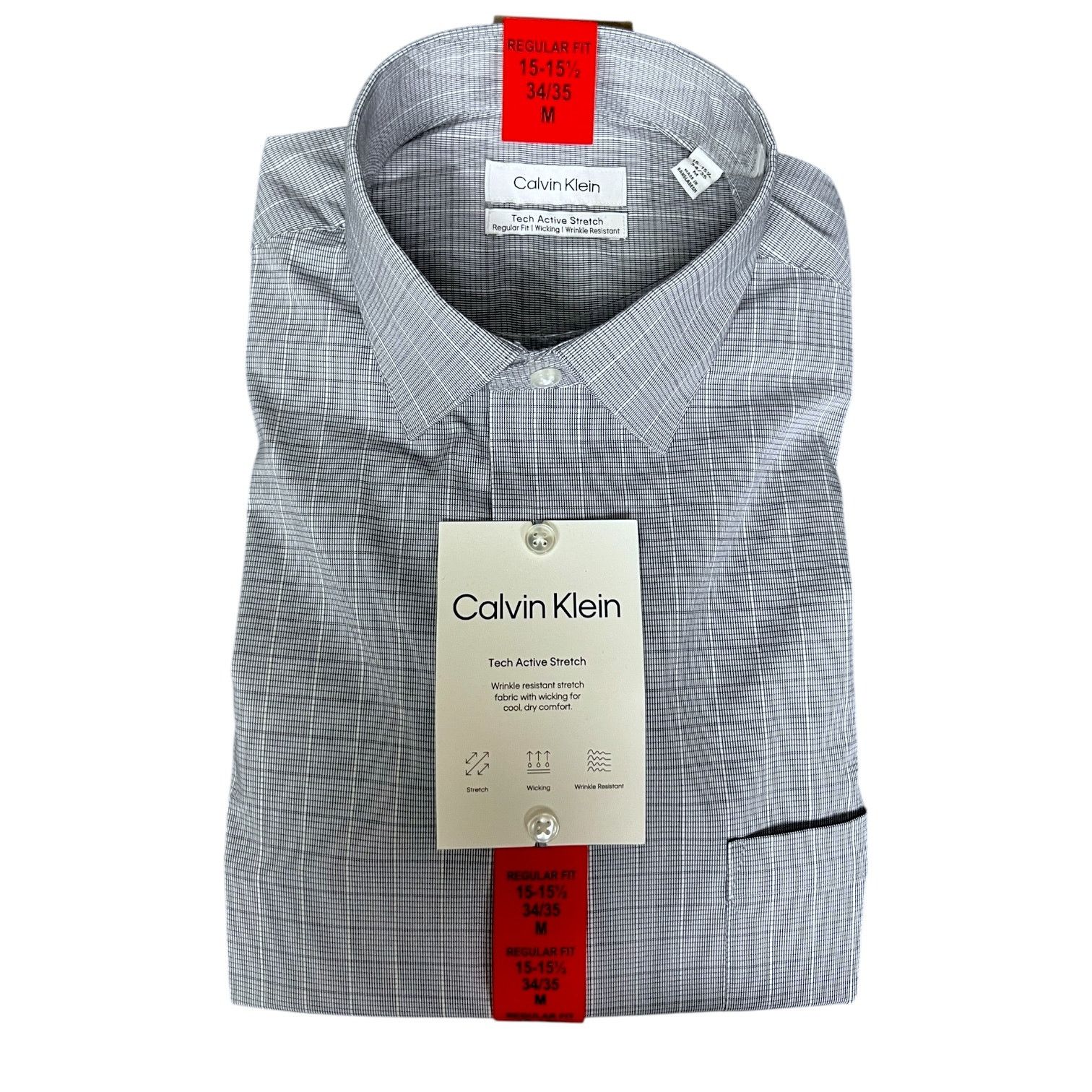 Calvin Klein NWT Men's Calvin Klein Tech Shirt - Size M 15-15 1/2 $50 Size US M / EU 48-50 / 2 - 1 Thumbnail