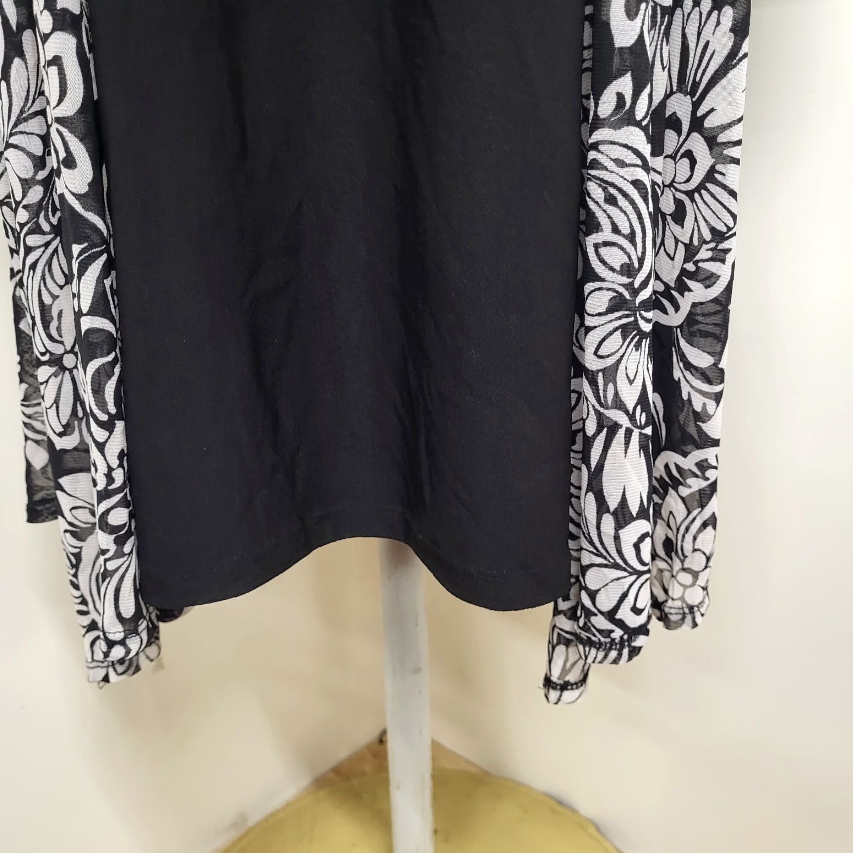 Vintage Luxology Dress Womens XL Black & White Sheath Evening w/Detachable Necklace Size XL / US 12-14 / IT 48-50 - 4 Thumbnail