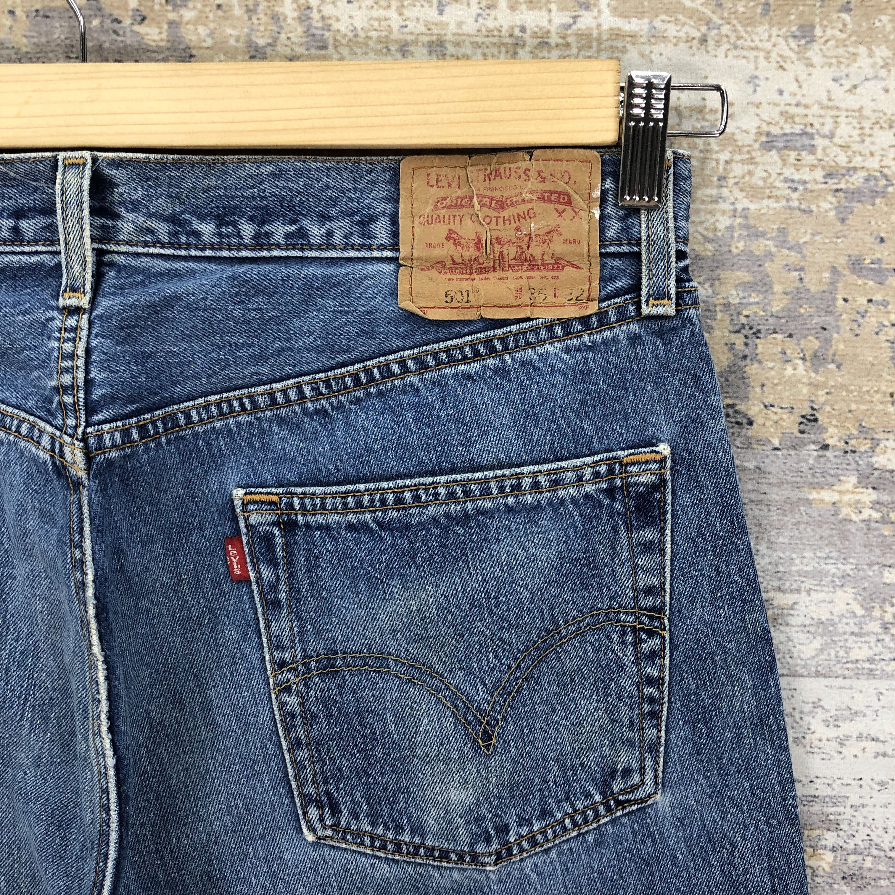 Levi's Vintage 90s Levis 501 Faded Jeans Levi's Light Wash Denim Size US 34 / EU 50 - 5 Thumbnail