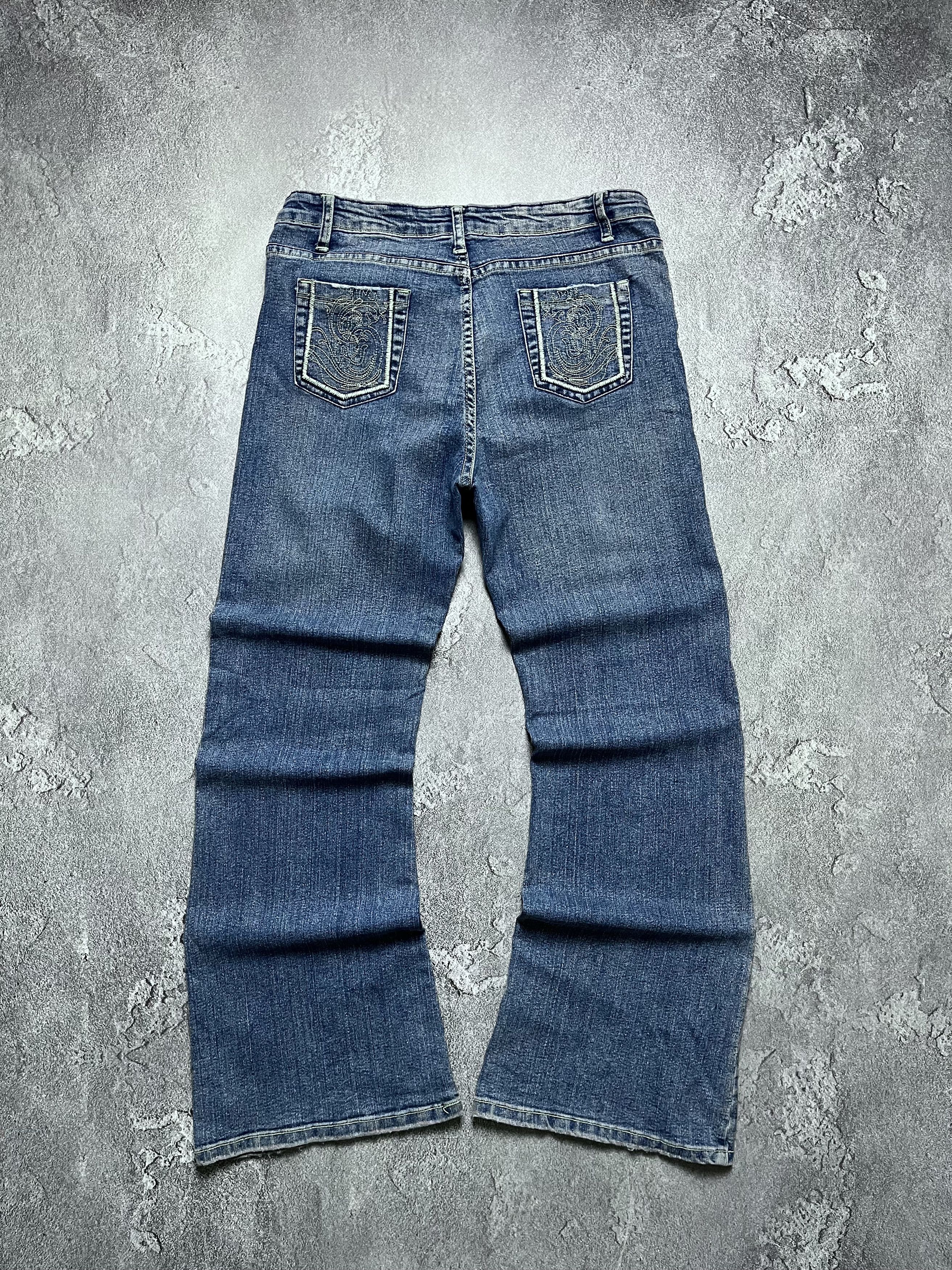Vintage Vintage Bootcut Flared Jeans Big Logo Womens 16/31 Size 31" - 1 Thumbnail