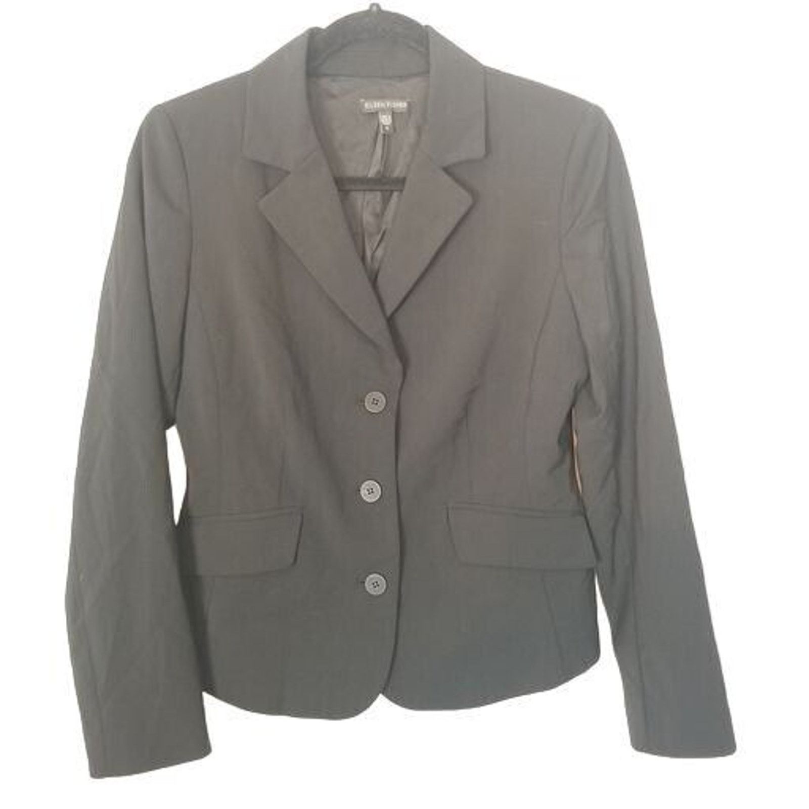Eileen Fisher Eileen Fisher Womens Classic Blazer 4 Career Quiet Luxury Size S / US 4 / IT 40 - 1 Thumbnail