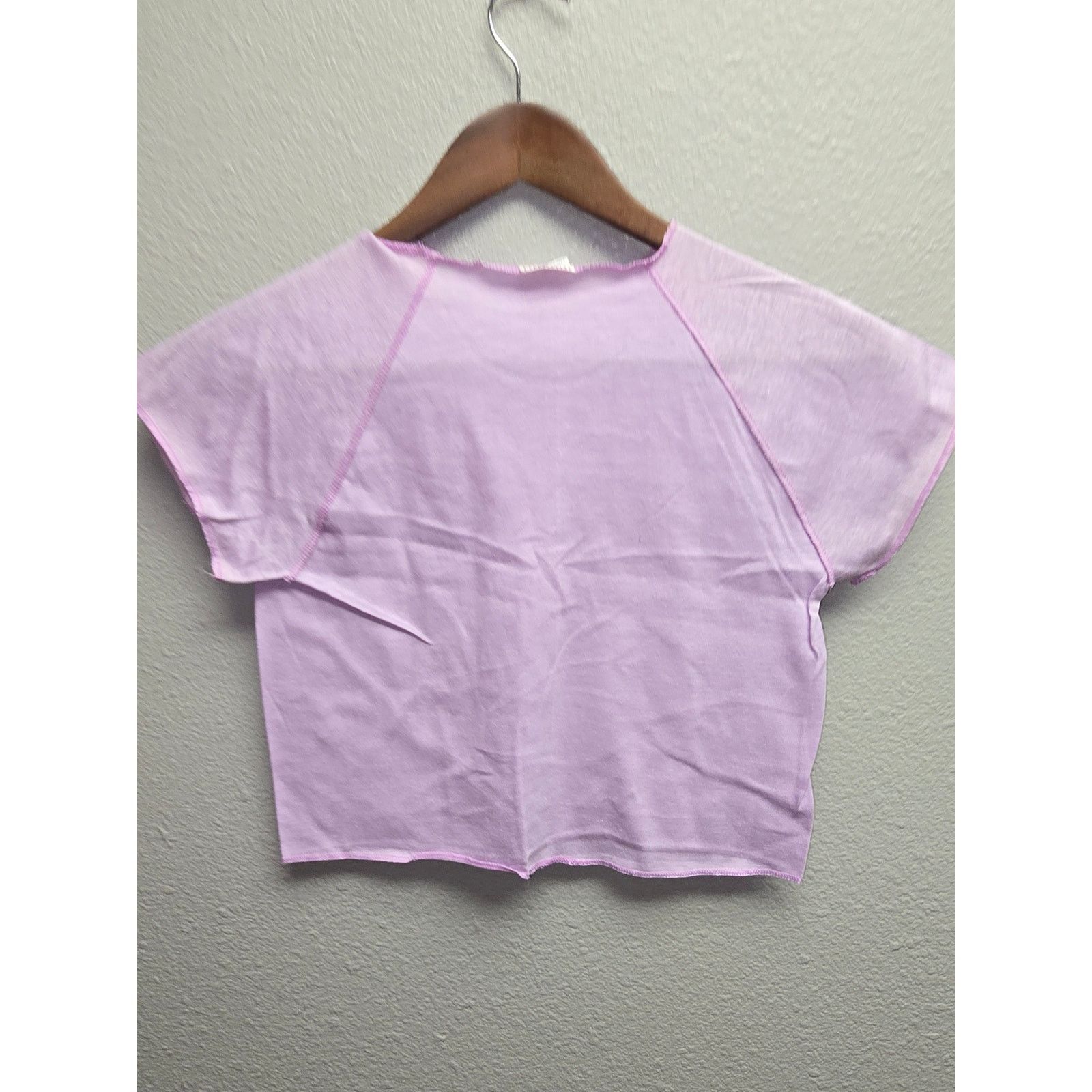 Vintage Vintage Purple Raglan Bantam Crop Top Womens XS 80s Baby Tee Size XS / US 0-2 / IT 36-38 - 3 Thumbnail