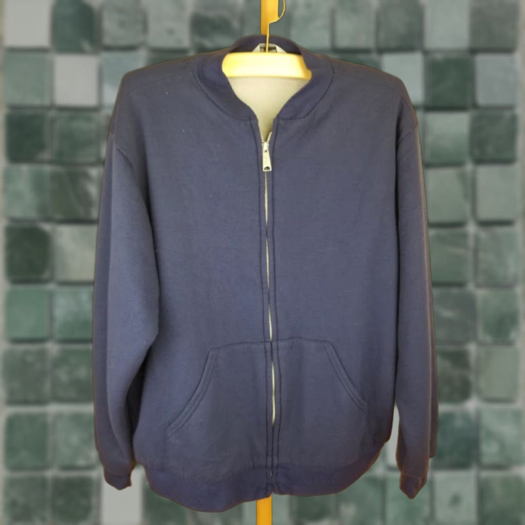 Vintage VINTAGE MuleSkinns THERMAL LINED FULL ZIP UP HOODIE SWEATSHIRT XLARGE Blue Sweatshirt Mens XL Long Sleeve Cotton Fleece 90s Style Size US XL / EU 56 / 4 - 1 Thumbnail