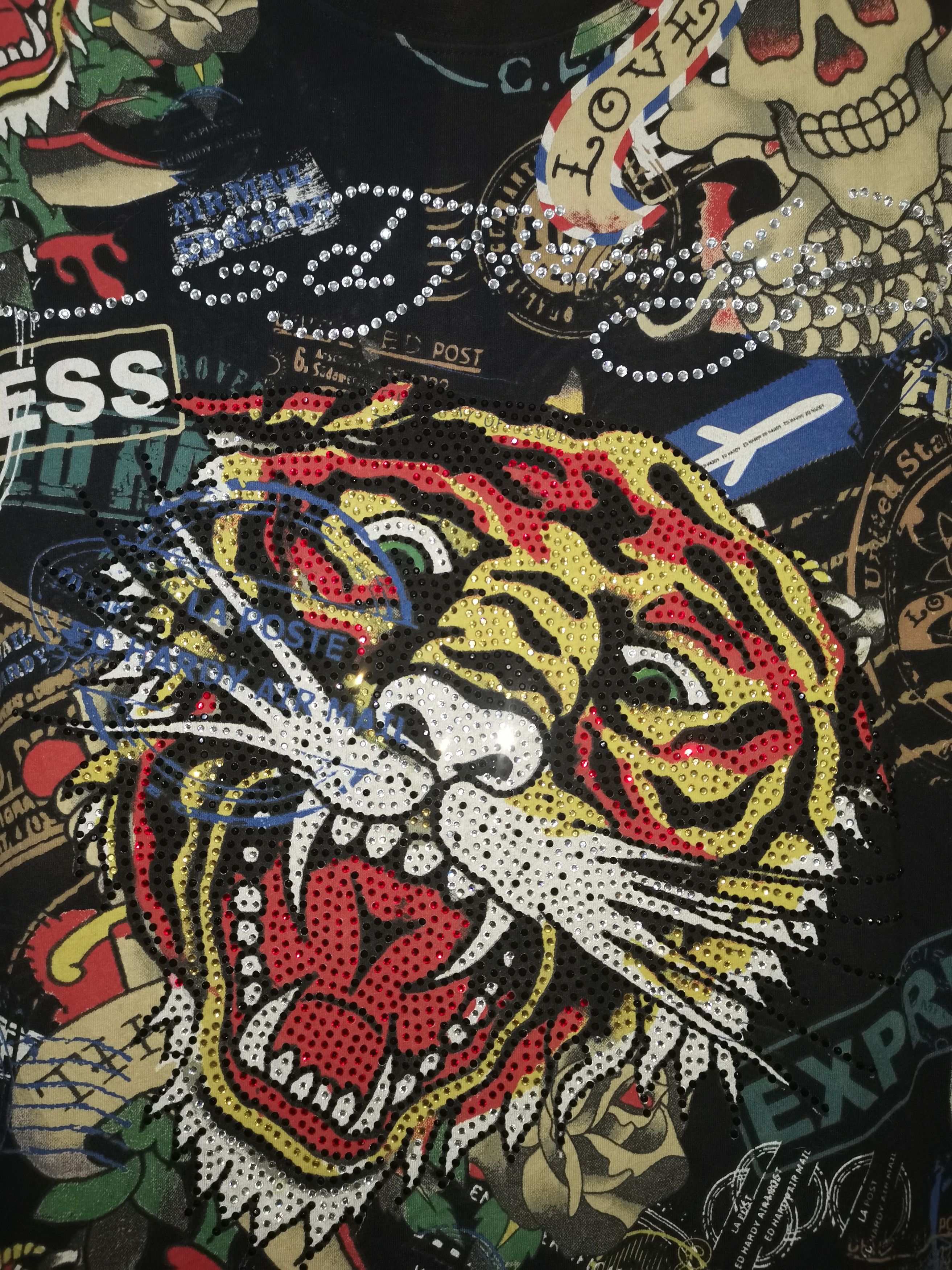 Christian Audigier × Ed Hardy Ed hardy shirt rare all over print Design front and back Size US L / EU 52-54 / 3 - 2 Thumbnail