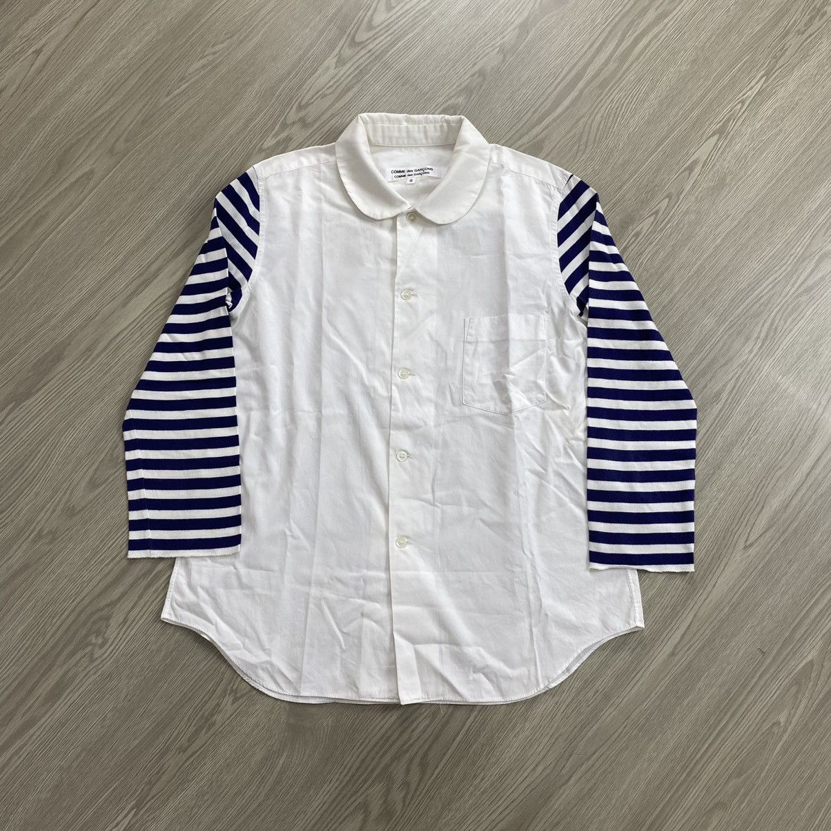 Comme des Garcons × Comme des Garcons Homme × Comme des Garcons Homme Deux 2000s Comme des Garcons Striped Long Sleeve Shirt Size US S / EU 44-46 / 1 - 1 Thumbnail