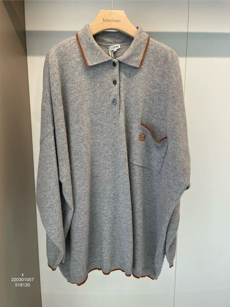 Loewe LOEWE Gray cashmere knit sweater Size US M / EU 48-50 / 2 - 1 Thumbnail