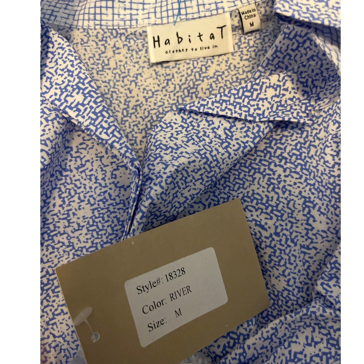 Habitat Habitat Clothes To Live In white blue button down Sz M 18328 Size M / US 6-8 / IT 42-44 - 3 Thumbnail