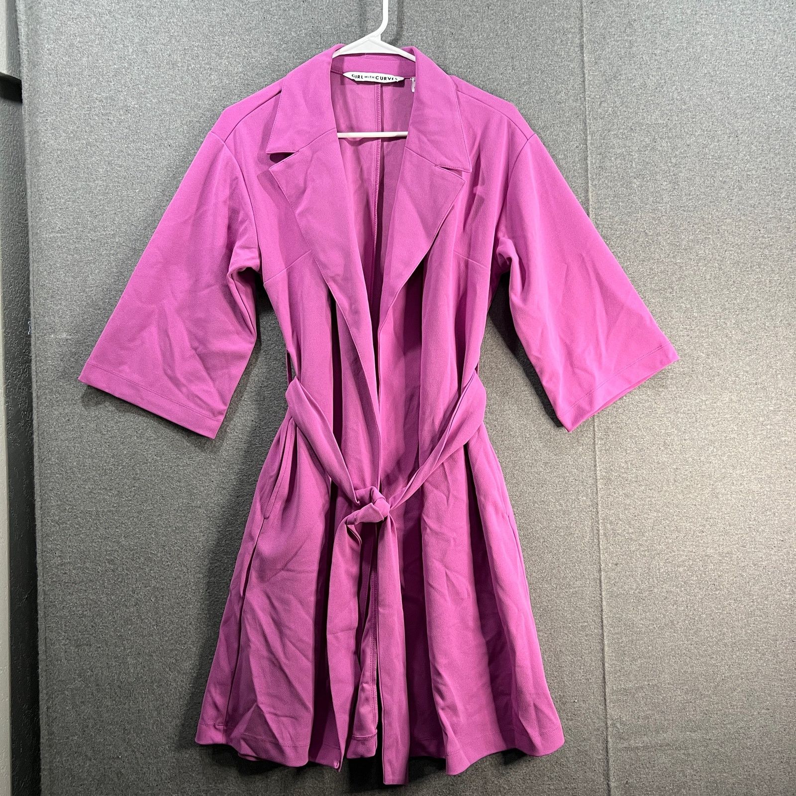 Other Girl With Curves 3/4-Sleeve Wrap Cost with Tie Wa Padiant Size XXS / US 00 / IT 34 - 1 Thumbnail