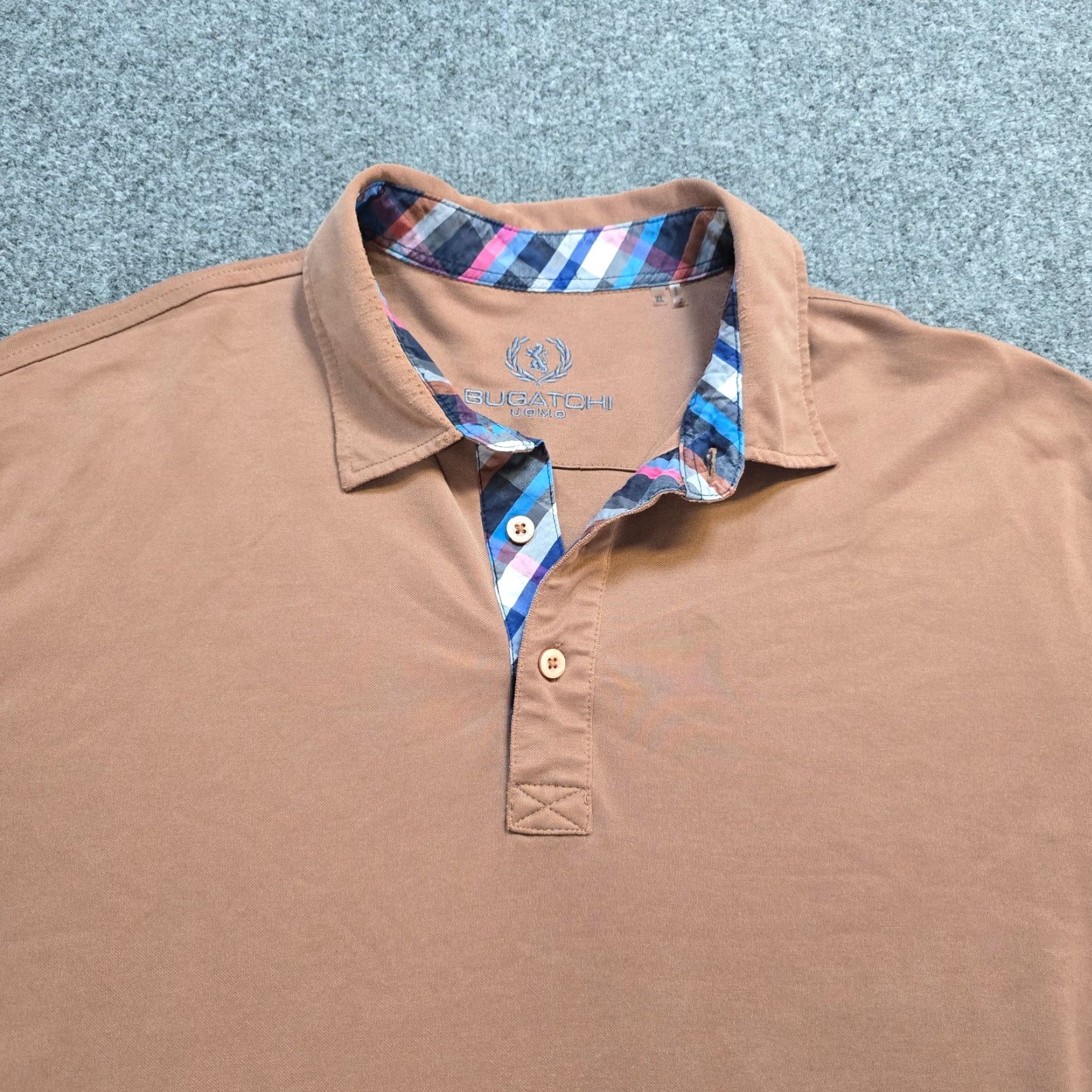 BUGATCHI Bugatchi Uomo Shirt Men XL Brown Tan Polo Long Sleeve Career Casual Capsule Size US XL / EU 56 / 4 - 2 Thumbnail