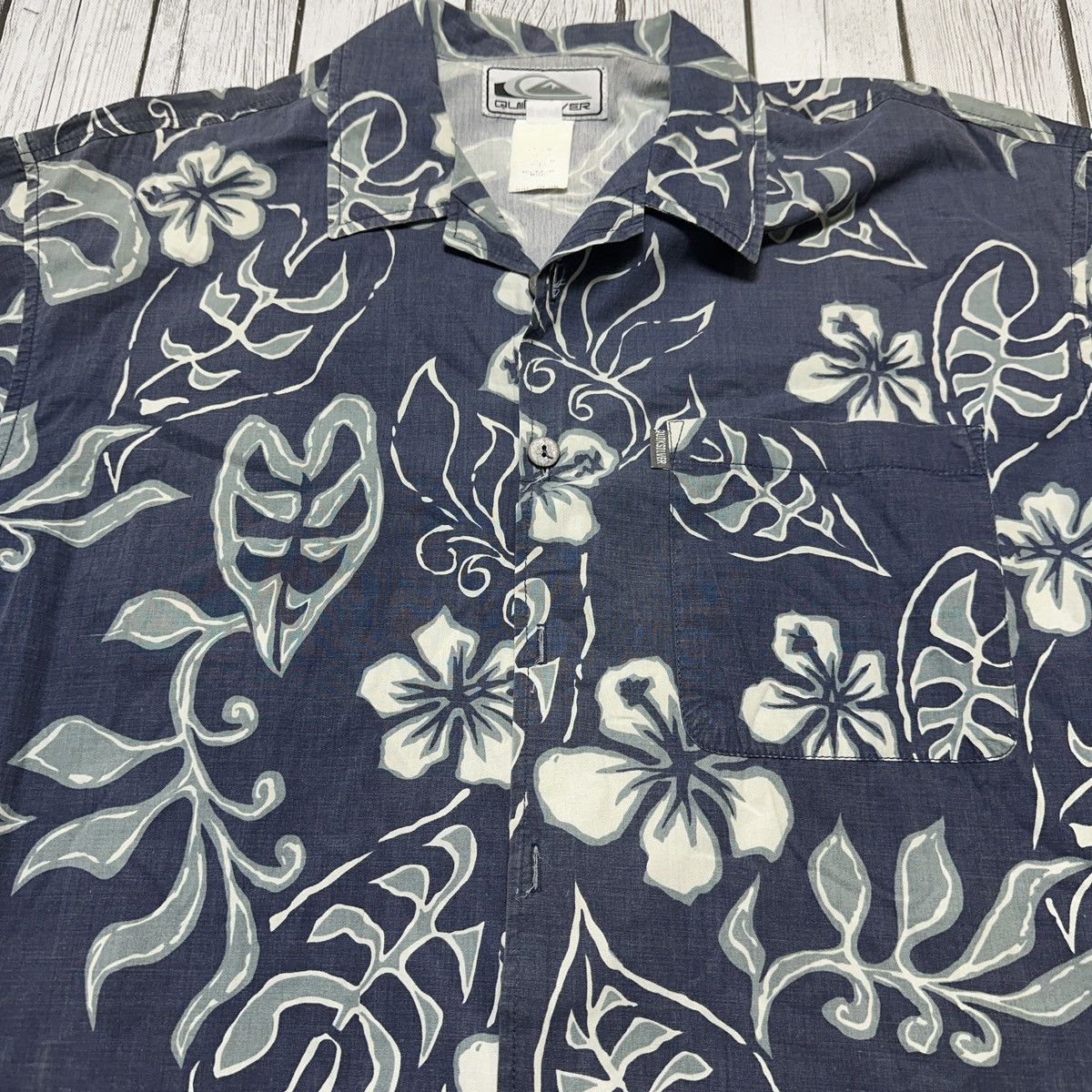 Quiksilver × Vintage Vintage Quiksilver Hawaiian shirt Size US L / EU 52-54 / 3 - 3 Thumbnail