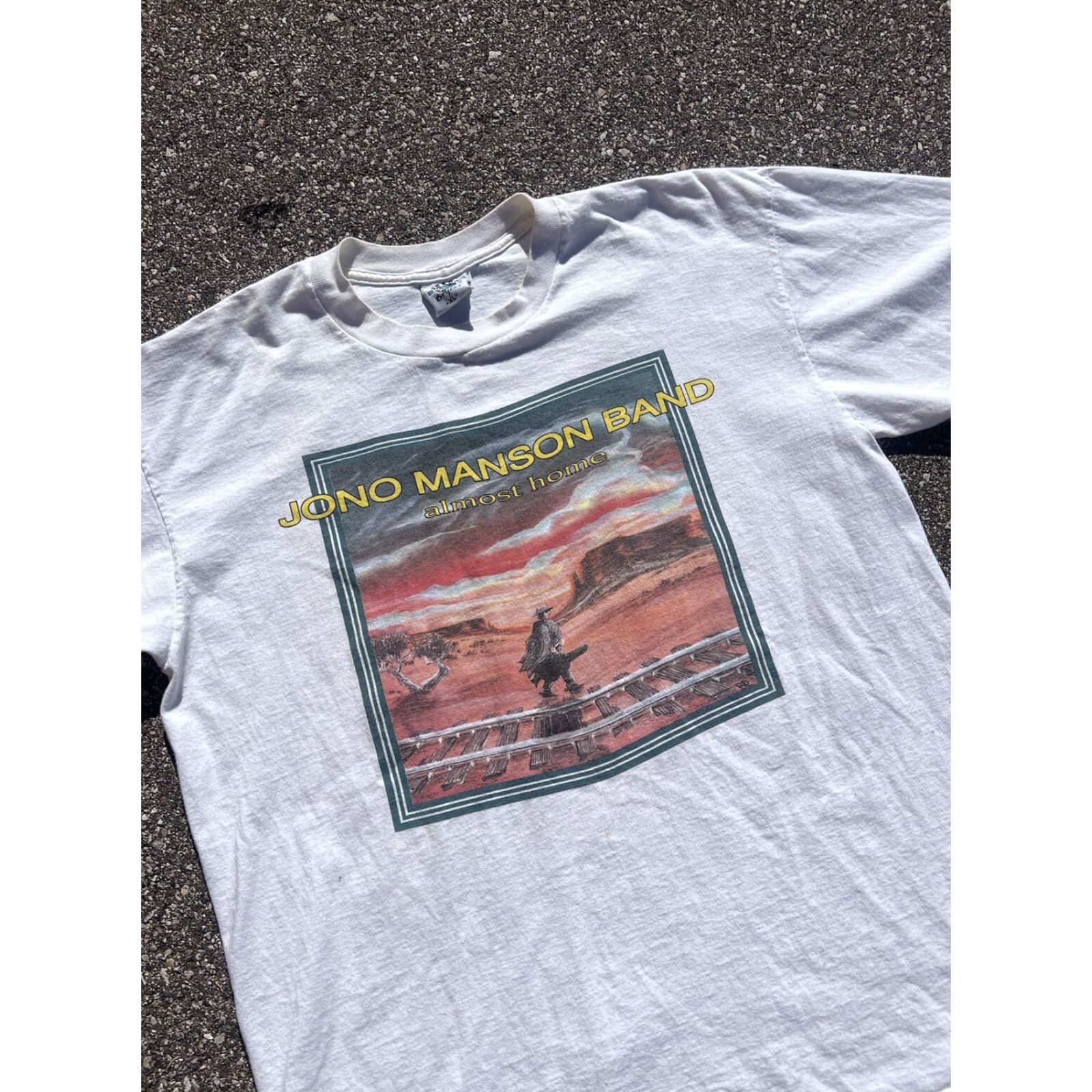 Vintage **Vintage Jono Manson Band Almost Home White T-Shirt Men's XL** User: Vintage Jono Manson Band Almost Home White T-Shirt Men's XL Size US XL / EU 56 / 4 - 7 Thumbnail