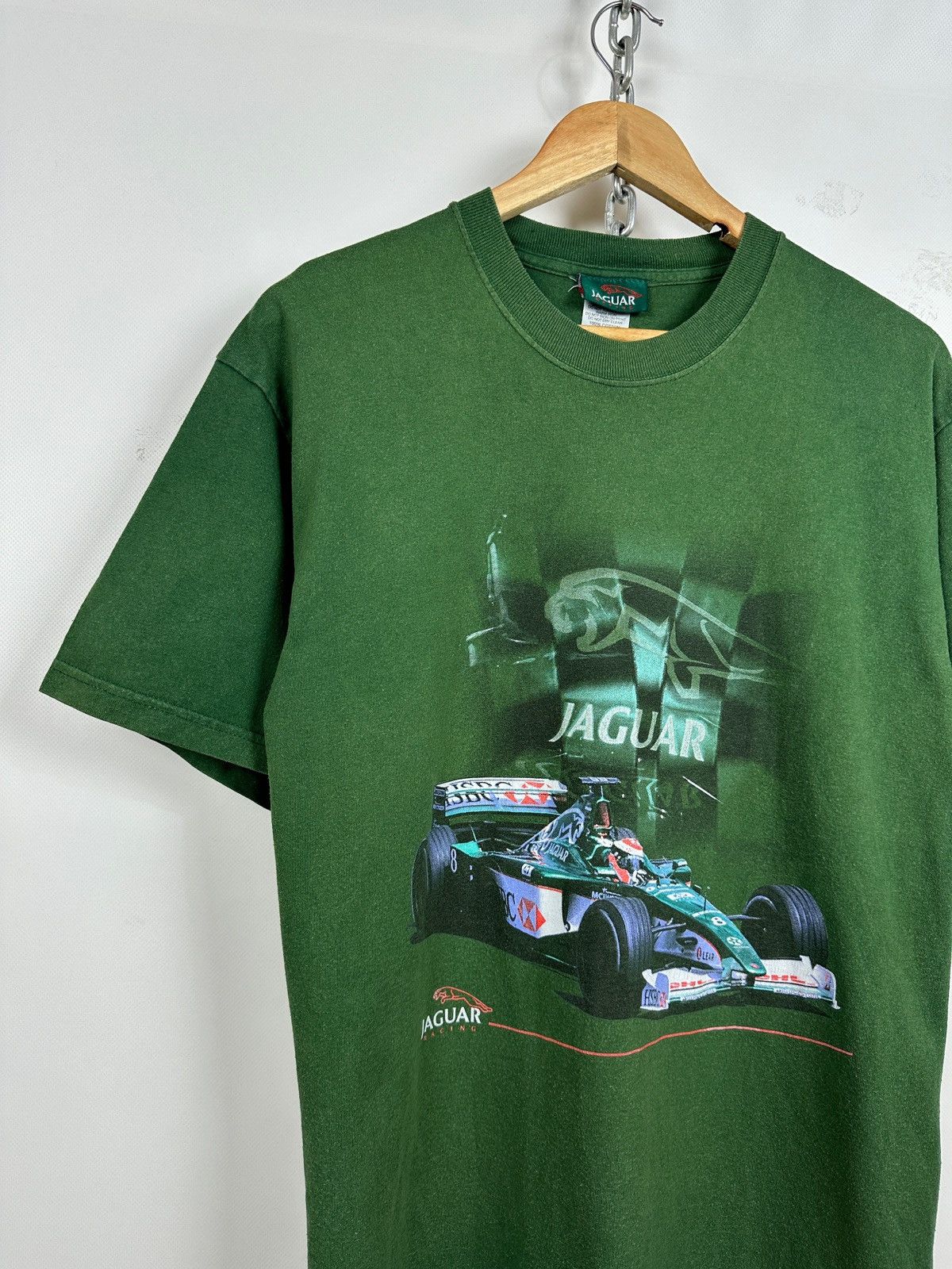 Formula 1 Vintage Jaguar Racing Formula 1 Faded Green T-Shirt Size US M / EU 48-50 / 2 - 4 Thumbnail