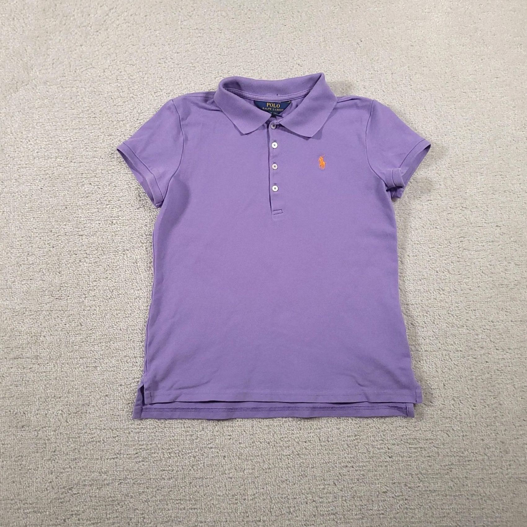 Polo Ralph Lauren Polo Ralph Lauren Polo Shirt Girls XL 16 Purple Orange Pony Logo Short Sleeve Polo Ralph Lauren Shirt Girls XL 16 Purple Orange Pony Logo Short Sleeve Size XL / US 12-14 / IT 48-50 - 2 Thumbnail