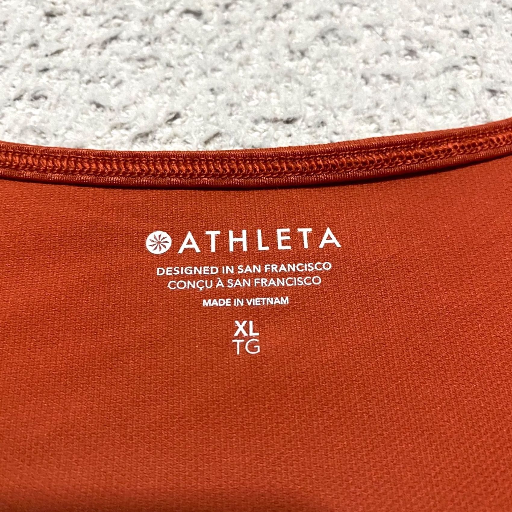 Athleta Athleta Shirt Womens XL Orange Sunchaser 1/4 Zip Pullover Short Sleeve Pockets Size XL / US 12-14 / IT 48-50 - 3 Thumbnail
