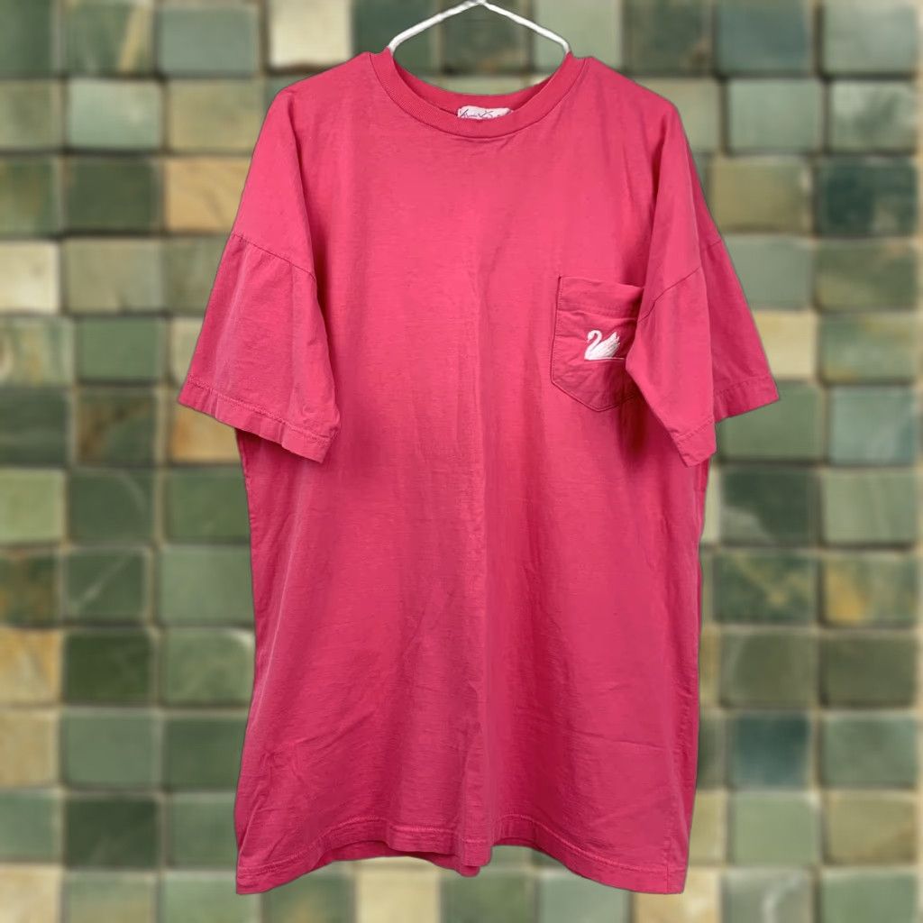Gloria Vanderbilt VINTAGE Gloria Vanderbilt T-Shirt Shirt Women OSFA Pink Pocket Embroidered Dropped Shoulder Relaxed Fit Knit Cotton Short Sleeve Round Neck XL Size XL / US 12-14 / IT 48-50 - 1 Thumbnail