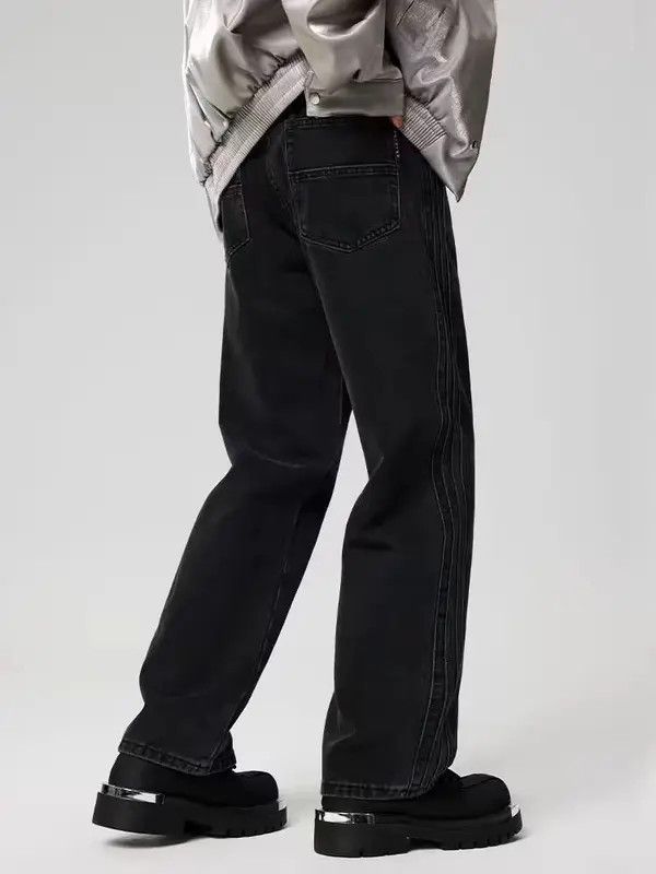 Japanese Brand Kurosawa x Asa Vintage Street Loose Casual Black Jeans Size US 30 / EU 46 - 2 Thumbnail